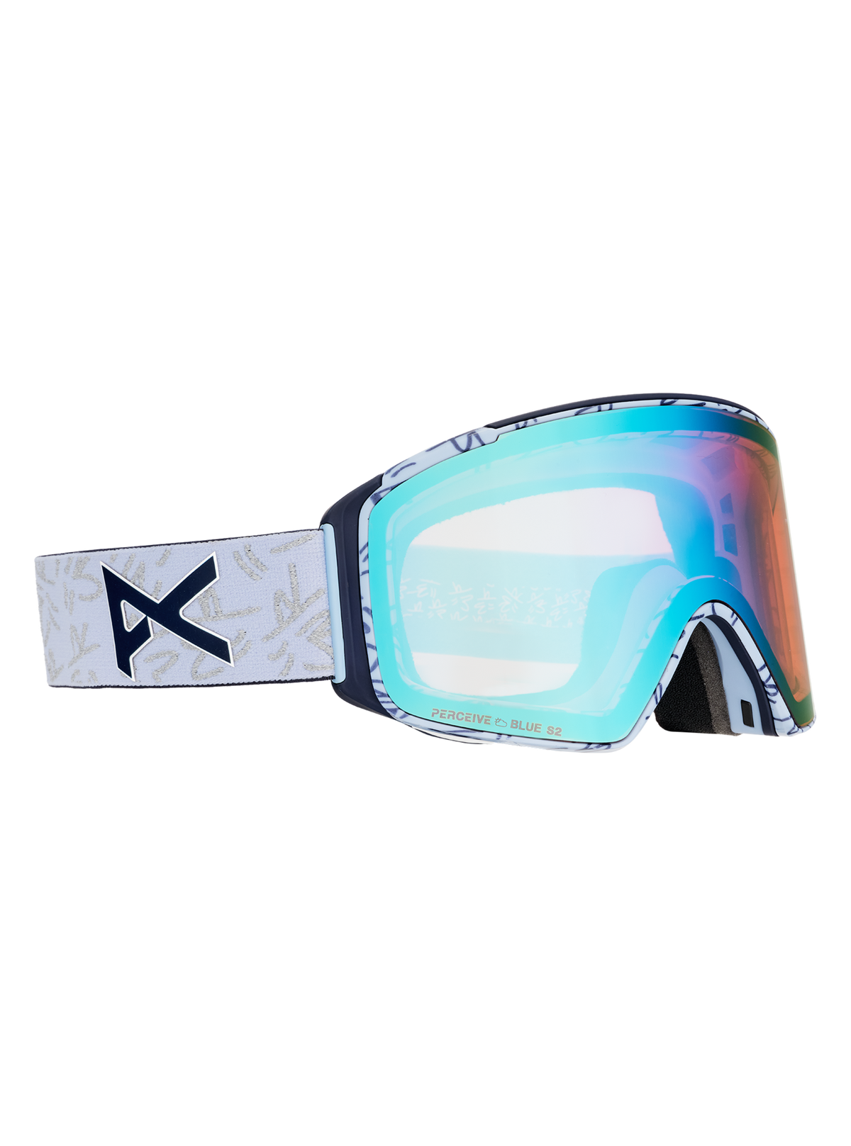 Product image of Anon M4S Goggles (Cylindrical) + Bonus Lens + MFI® Face Mask[Variant:Frame: LB Midnight Gus, Lens: Perceive Variable Blue (21% / S2), Spare Lens: Perceive Cloudy Pink (53% / S1)]