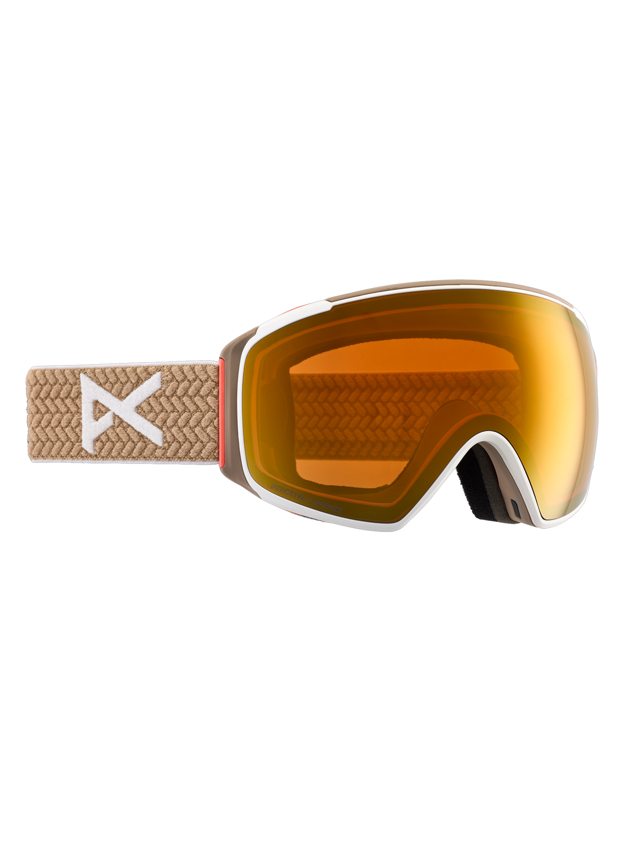 Product image of Anon M4S Low Bridge Fit Goggles (Toric) + Bonus Lens + MFI® Face Mask[Variant:Frame: Summit Taupe, Lens: Perceive Sunny Bronze (17% / S3), Spare Lens: Perceive Cloudy Burst (59% / S1)]