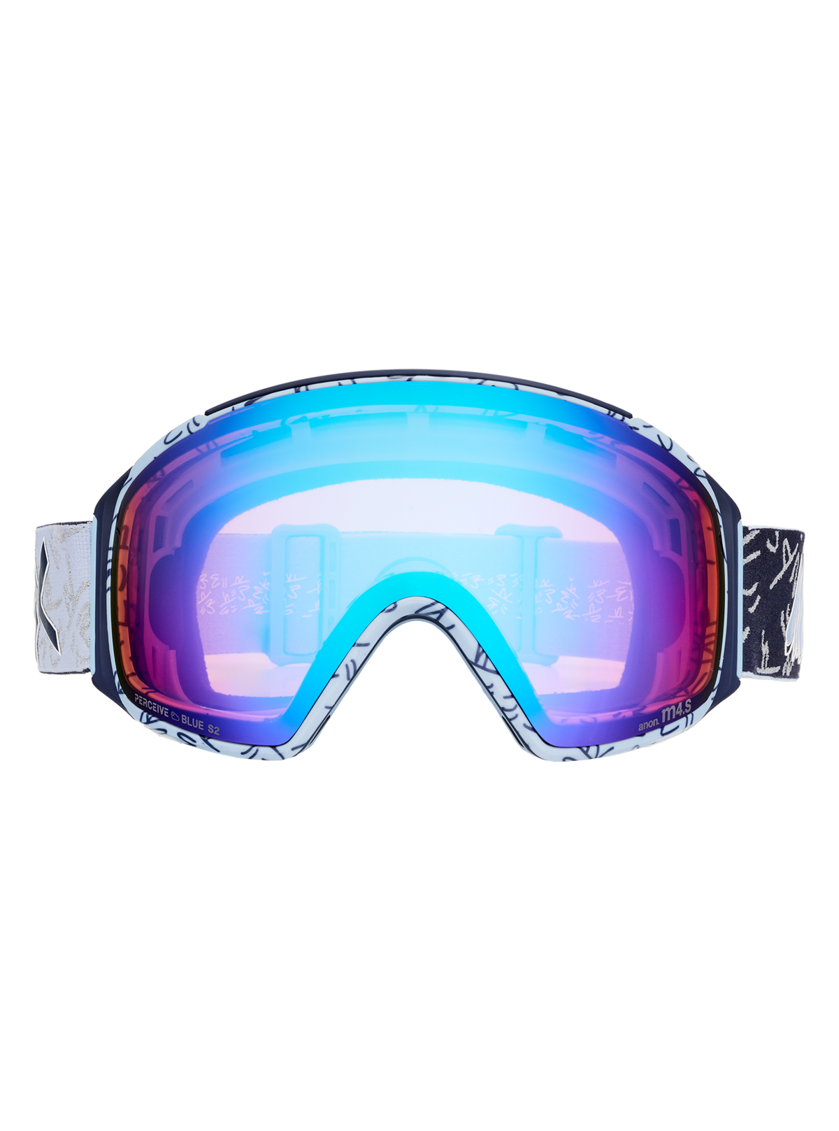 Product image of Anon M4S Goggles (Toric) + Bonus Lens + MFI® Face Mask[Variant:Frame: LB Midnight Gus, Lens: Perceive Variable Blue (21% / S2), Spare Lens: Perceive Cloudy Pink (53% / S1)]
