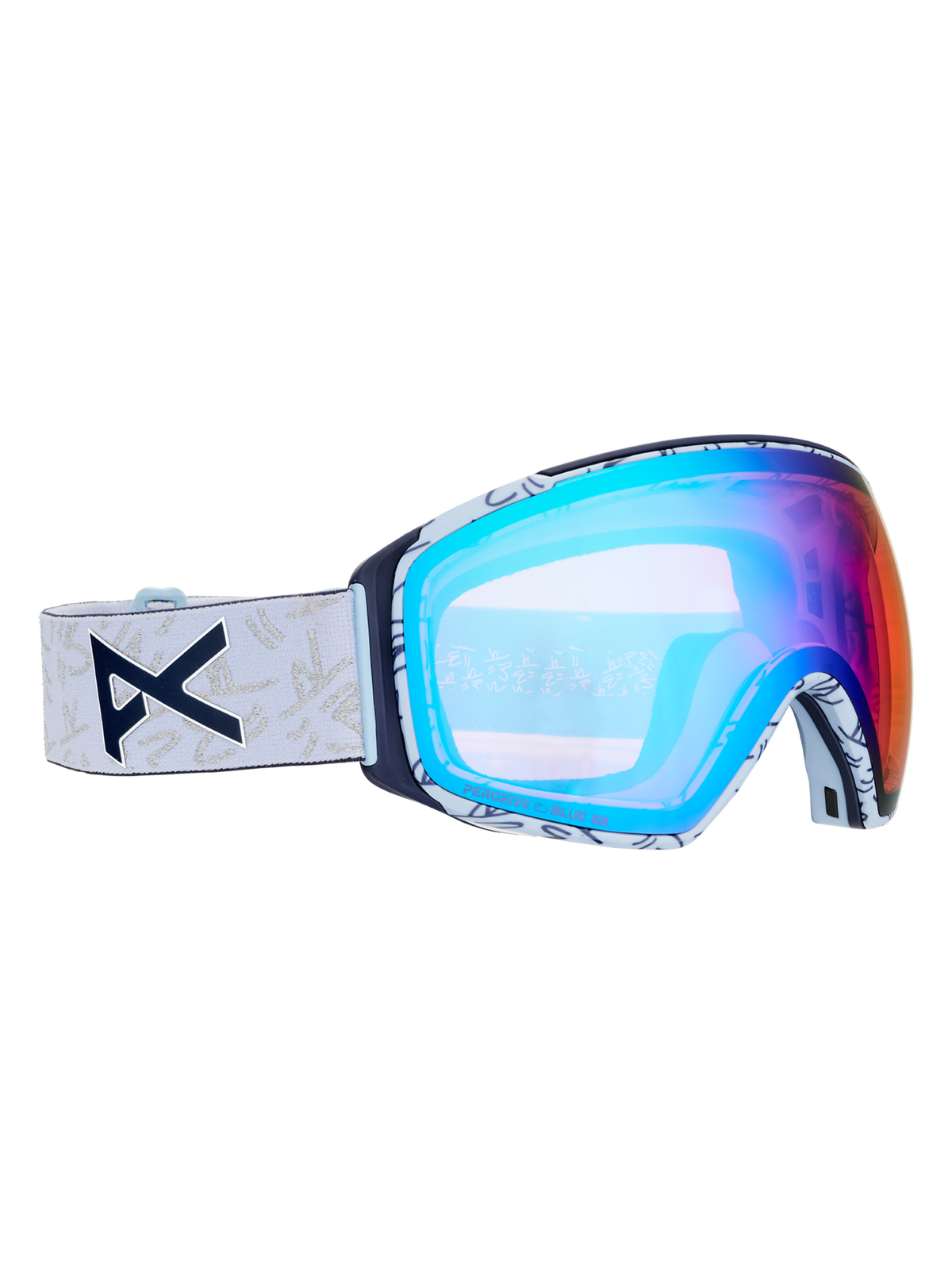 Product image of Anon M4S Goggles (Toric) + Bonus Lens + MFI® Face Mask[Variant:Frame: LB Midnight Gus, Lens: Perceive Variable Blue (21% / S2), Spare Lens: Perceive Cloudy Pink (53% / S1)]