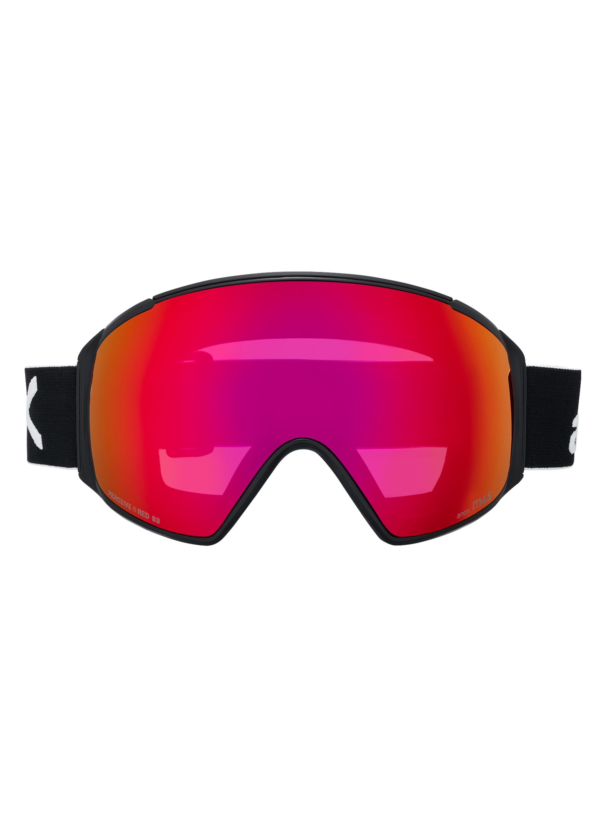 Product image of Anon M4S Goggles (Toric) + Bonus Lens + MFI® Face Mask[Variant:Frame: Black, Lens: Perceive Sunny Red (14% / S3), Spare Lens: Perceive Cloudy Burst (59% / S1)]