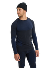 Product image of Men's Burton [ak] Slokar Merino Base Layer Crewneck[Variant:True Black / Jake Blue]