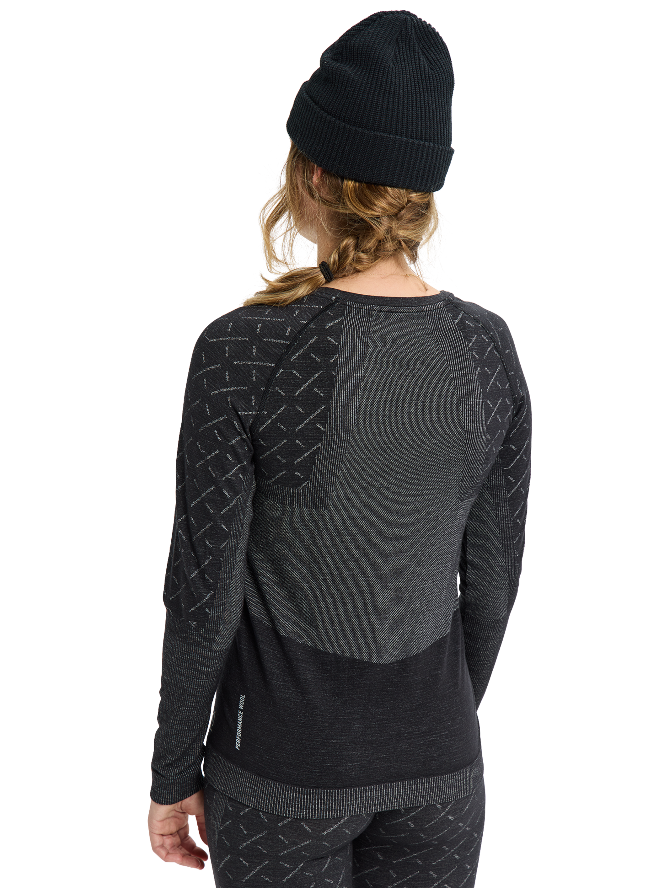 Product image of Women's Burton [ak] Slokar Crewneck Fleece[Variant:True Black / Gray Cloud]