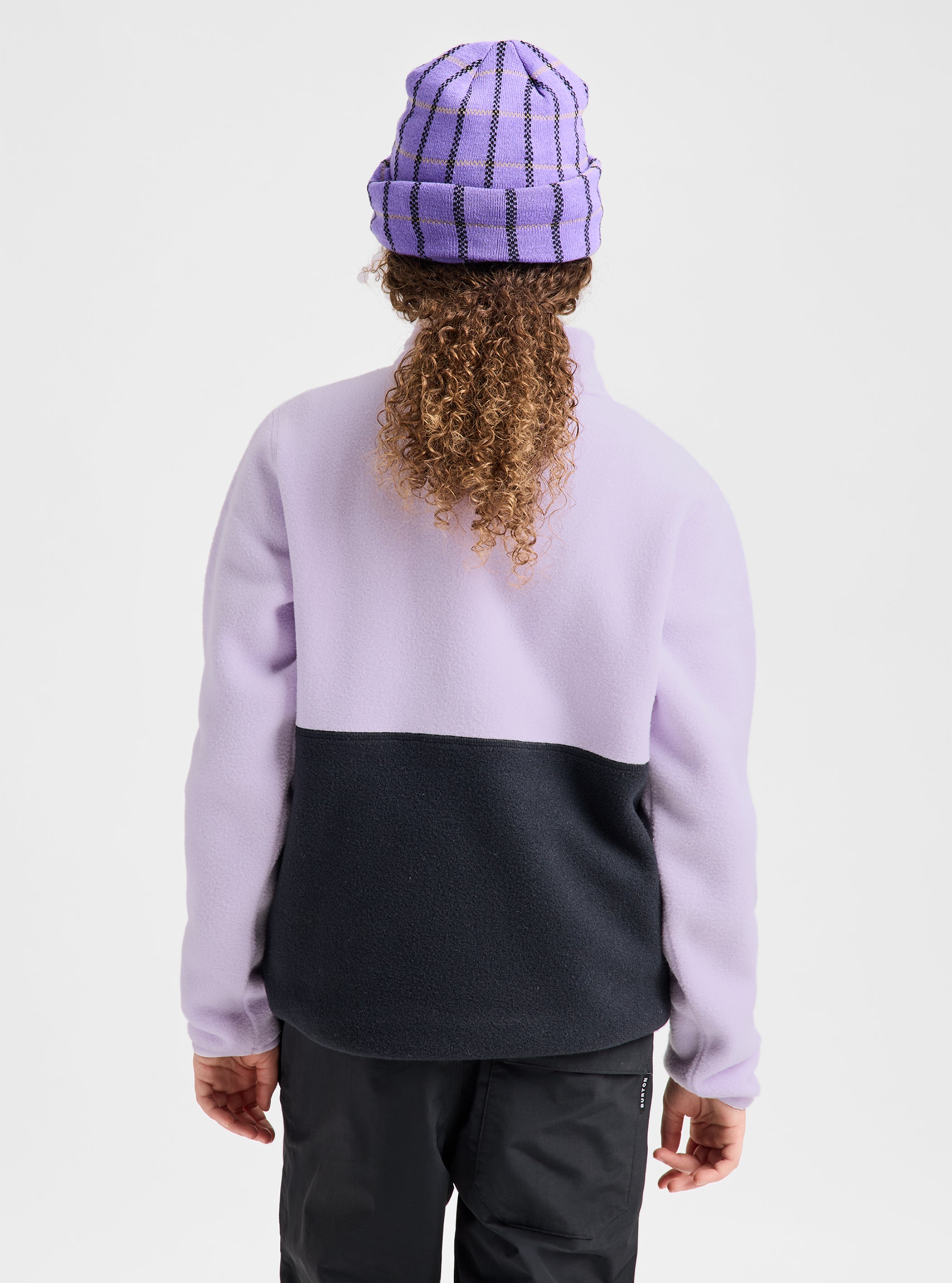 Product image of Kids' Burton Cinder Fleece Anorak[Variant:Moondust Purple / True Black]