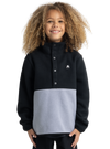 Product image of Kids' Burton Cinder Fleece Anorak[Variant:True Black / Gray Heather]