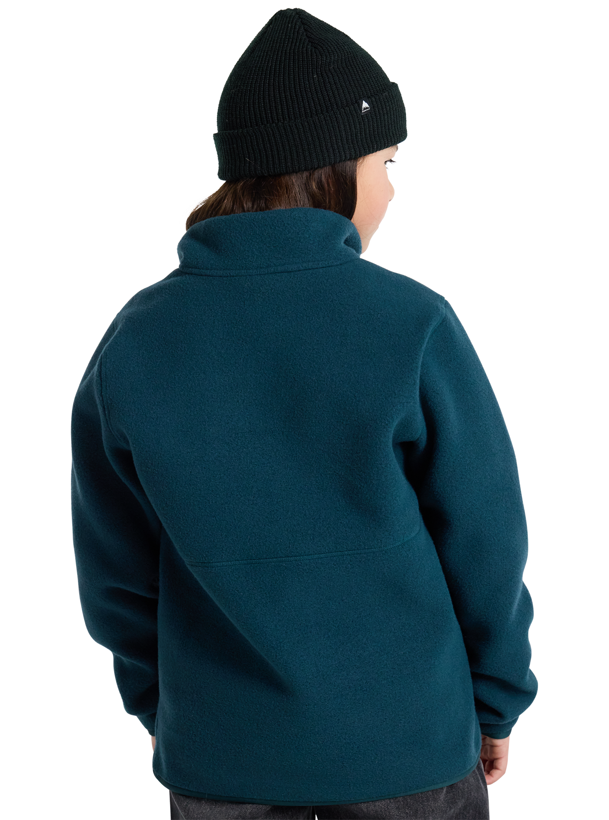 Product image of Kids' Burton Cinder Fleece Anorak[Variant:Deep Emerald]