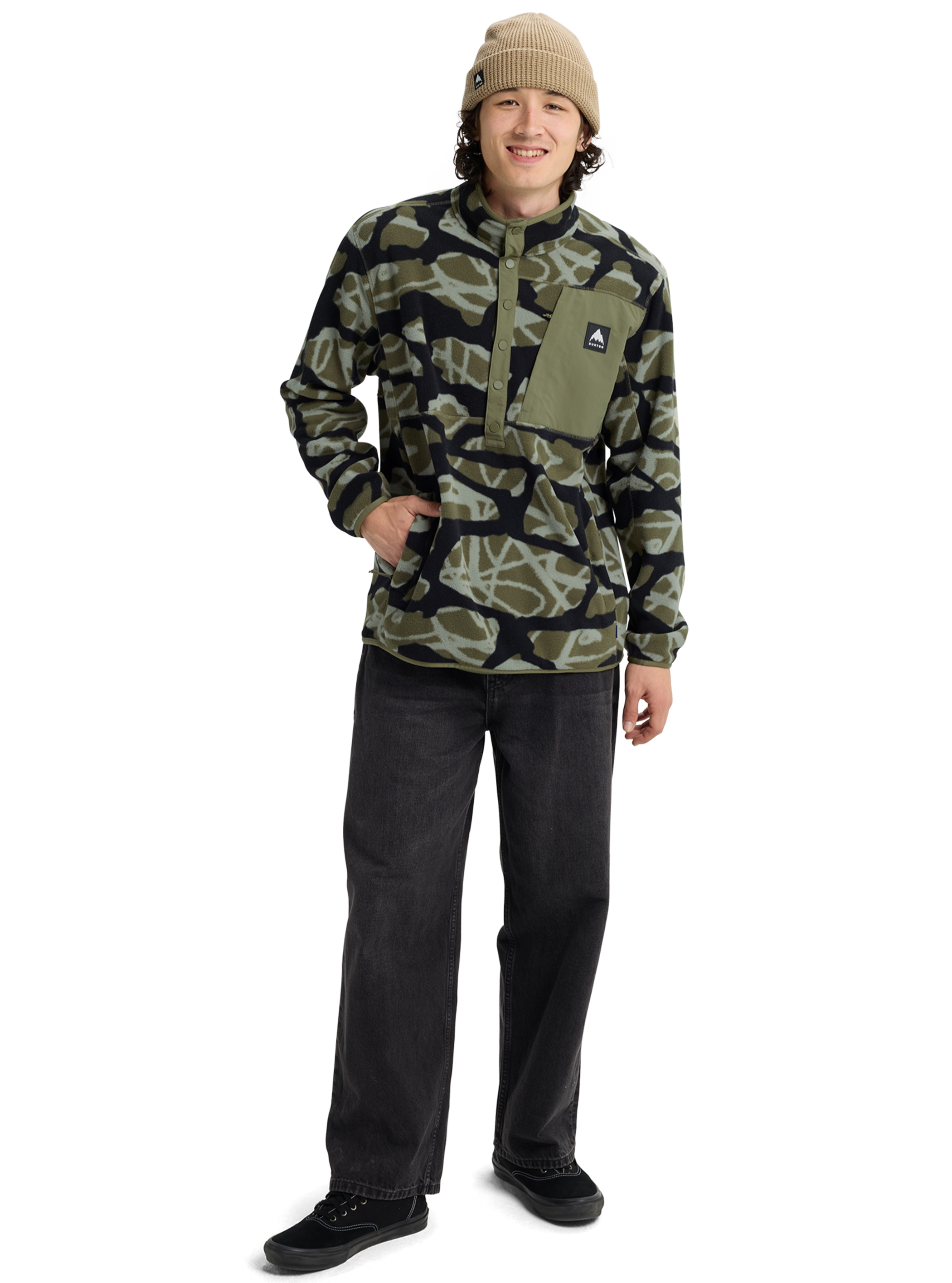 メンズ Burton シンダー フリースプルオーバー