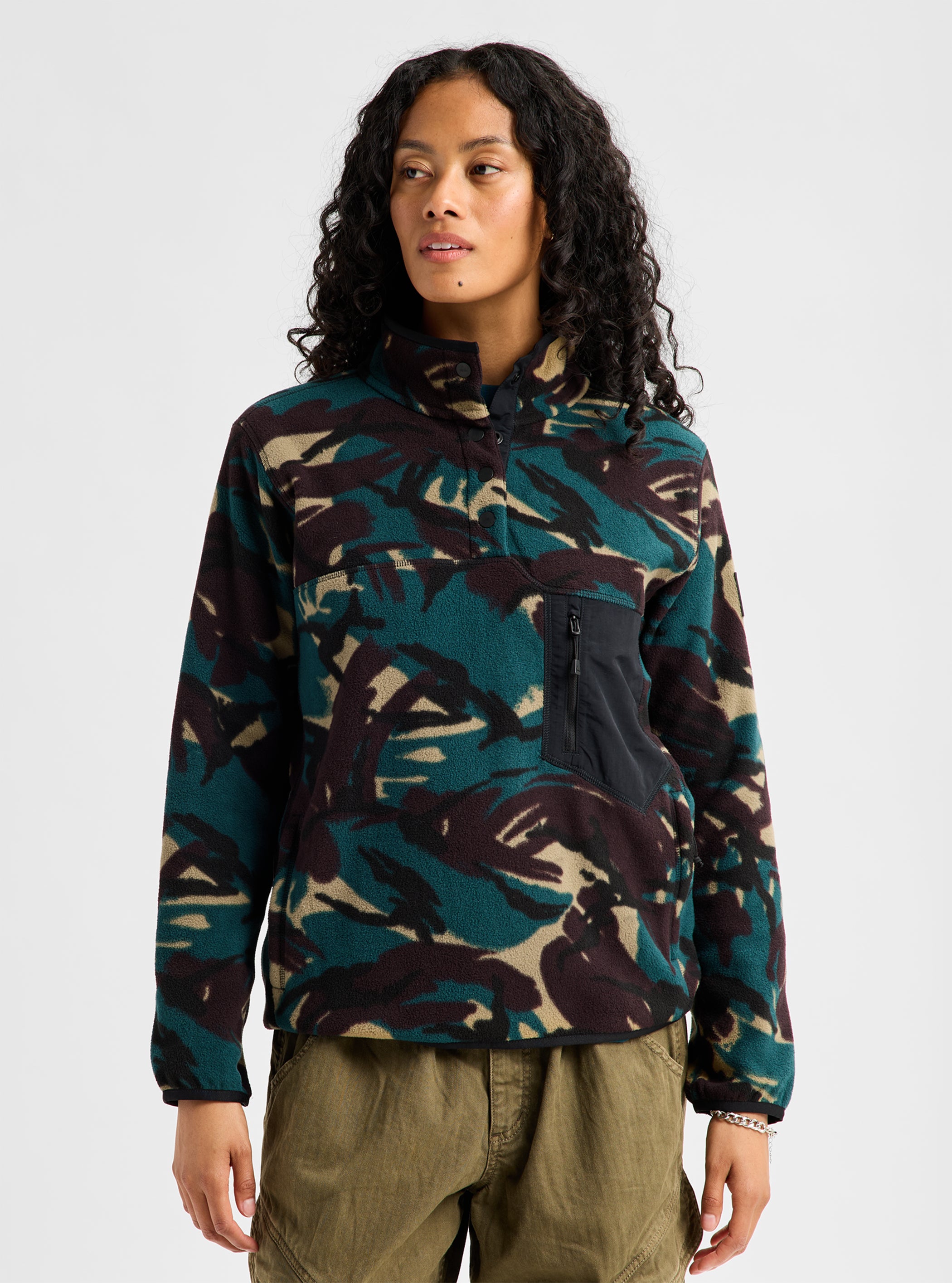 Product image of Women's Burton Cinder Pullover Fleece[Variant:Seersucker Camo]
