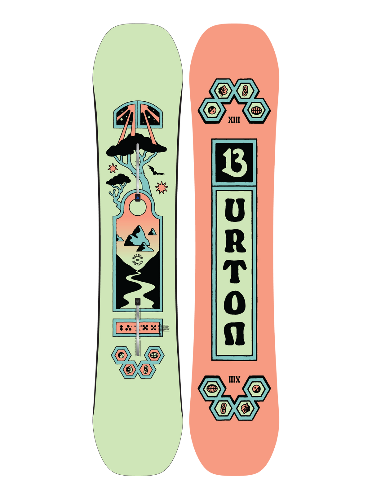 Product Image of Kids' Burton Smalls Snowboard [Variant: Mint Coral]
