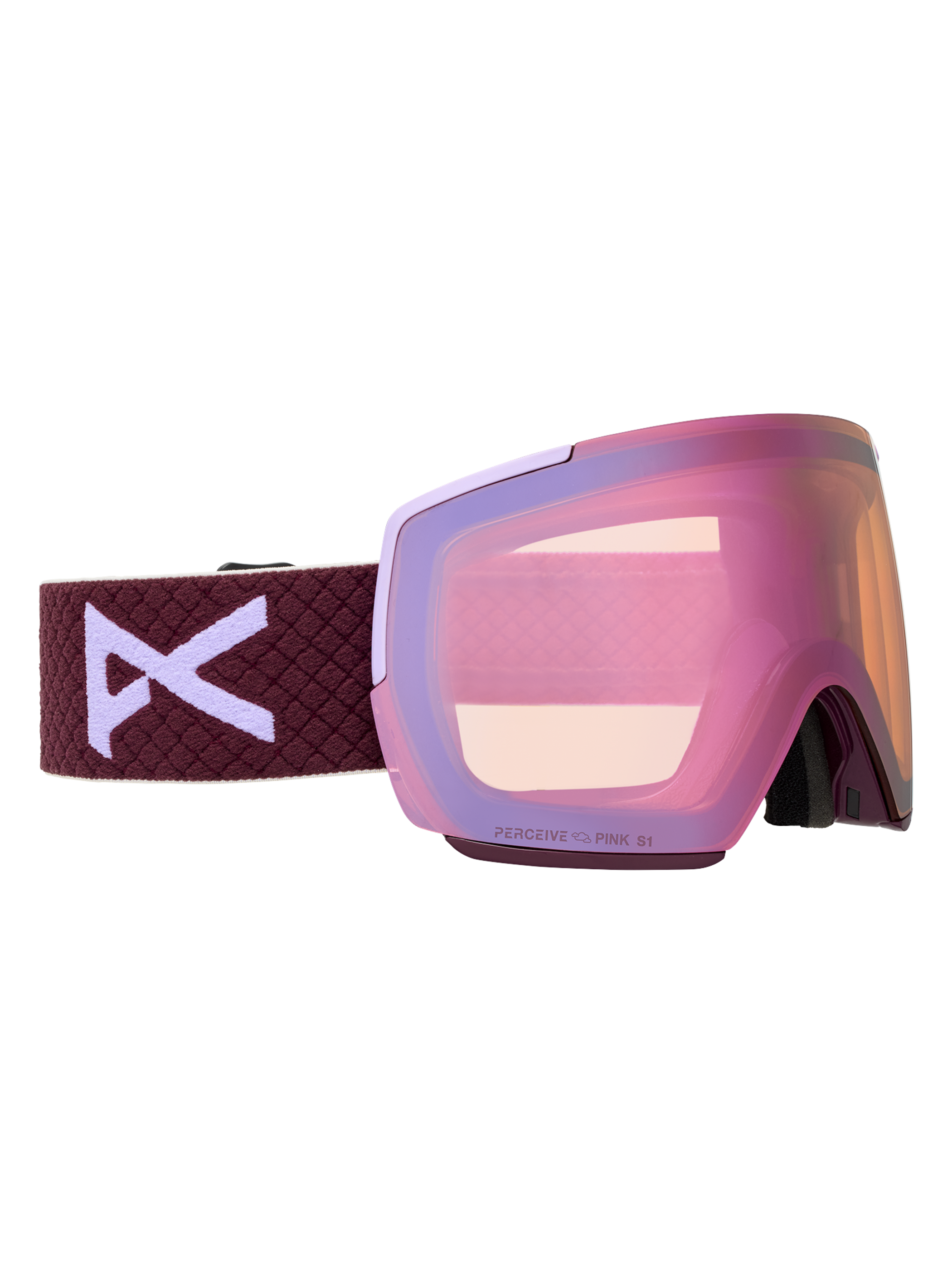 Product image of Anon M5 Goggles + Bonus Lens + MFI® Face Mask (Sample)[Variant:Frame: Deep Cherry, Lens: Perceive Cloudy Pink (53% / S1), Spare Lens: Perceive Variable Blue (21% / S2)]