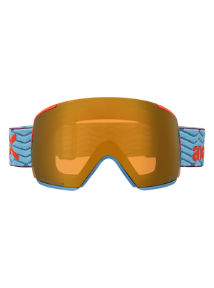 Product image of Anon M5 Goggles + Bonus Lens + MFI® Face Mask[Variant:Frame: Retro Blue, Lens: Perceive Sunny Bronze (17% / S3), Spare Lens: Perceive Cloudy Burst (59% / S1)]