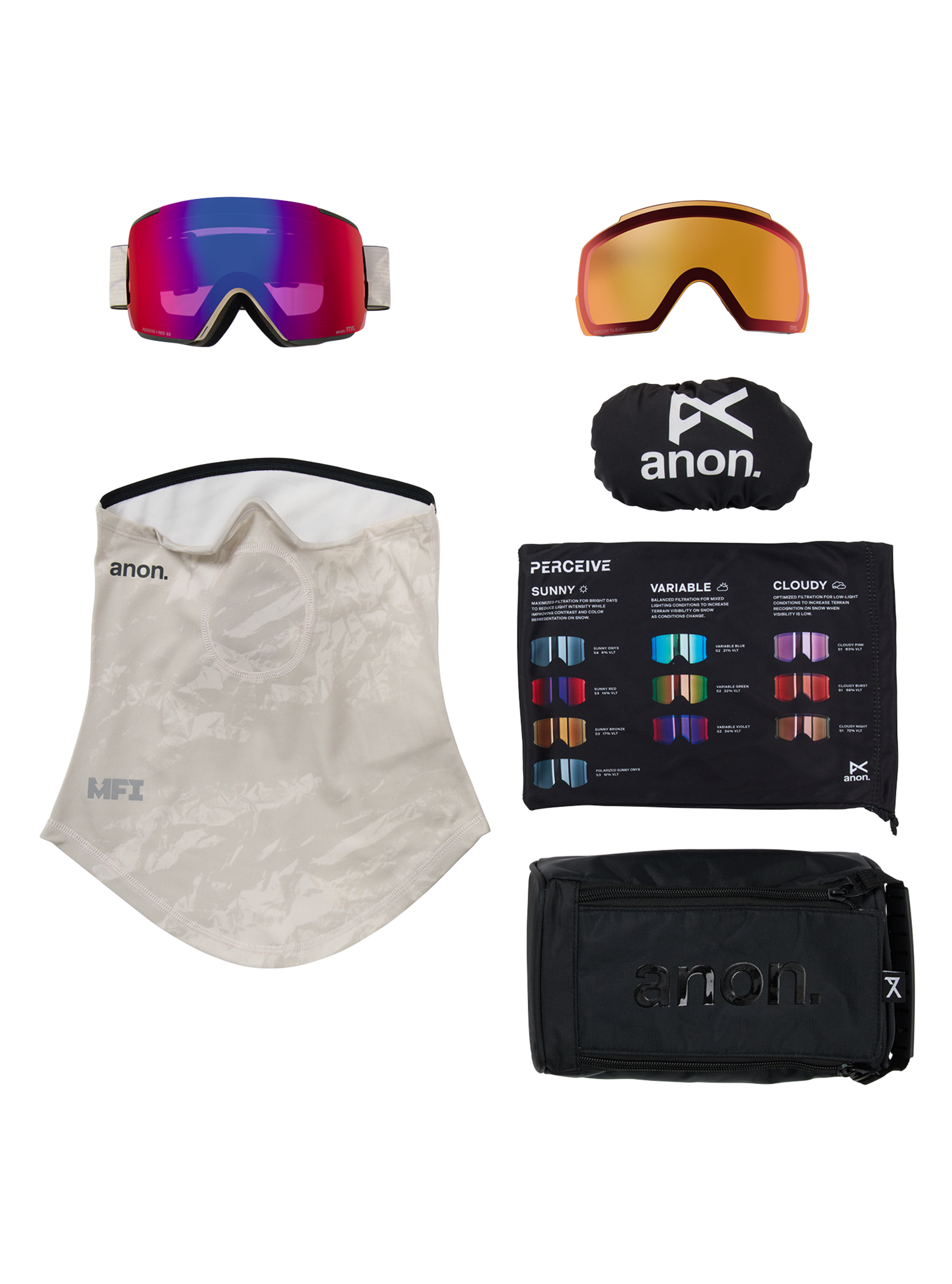 Anon M5S Goggles + Bonus Lens + MFI® Face Mask