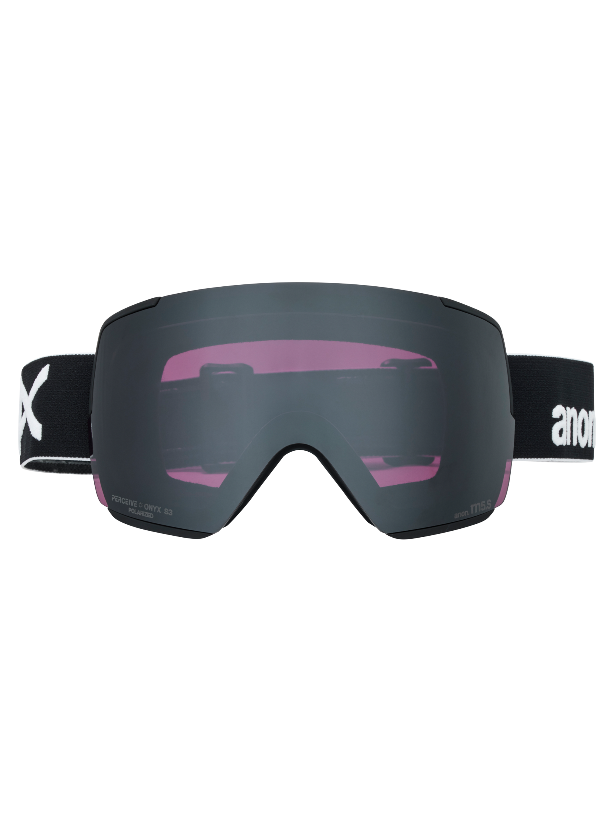 Product image of Anon M5S Goggles + Polarized Perceive Lens[Variant:Frame: Black, Lens: Perceive Sunny Polarized Onyx (10% / S3), Spare Lens: Perceive Variable Violet (34% / S2)]