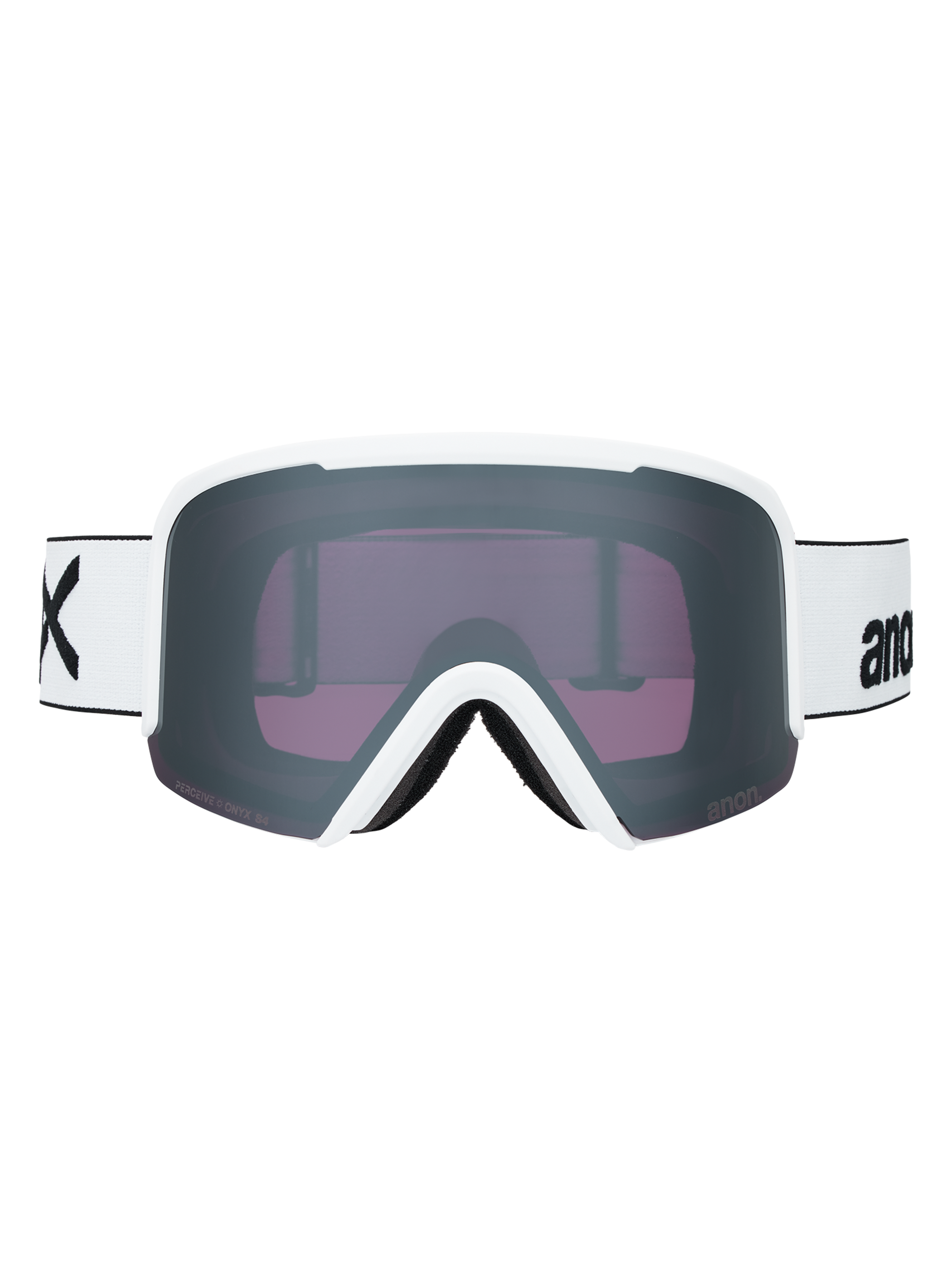Product image of Anon Nesa Goggles + Bonus Lens + MFI® Face Mask[Variant:Frame: White, Lens: Perceive Sunny Onyx (6% / S4), Spare Lens: Perceive Cloudy Burst (59% / S1)]
