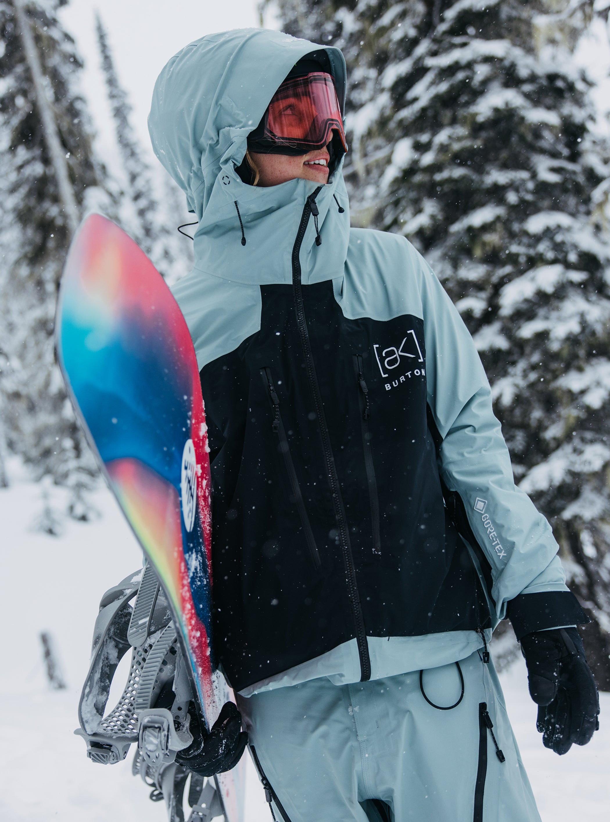 Product image of Women's Burton [ak] Tuvak GORE-TEX C-KNIT 3L Jacket[Variant:Petrol Green / True Black]