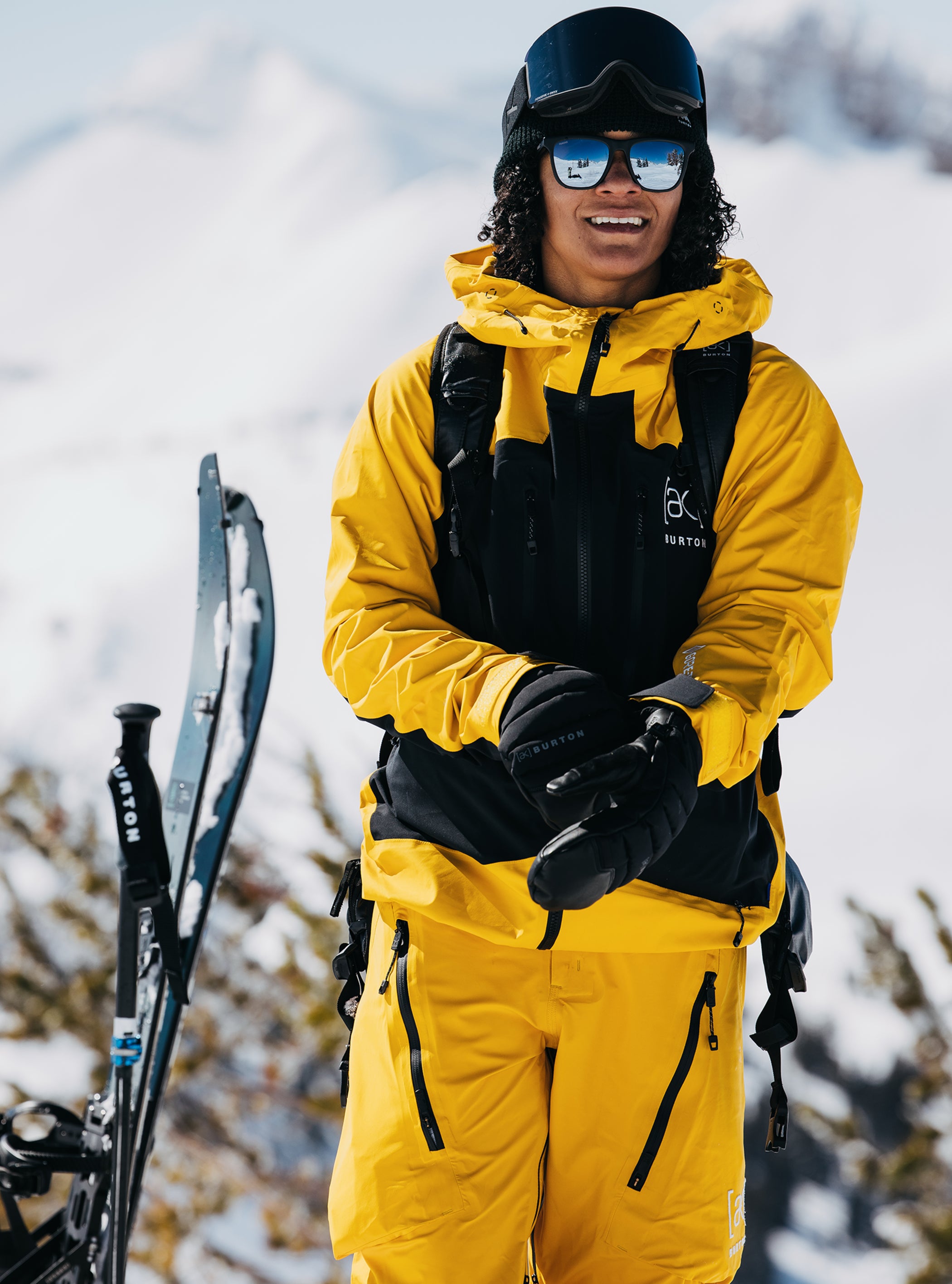 Product image of Women's Burton [ak] Tuvak GORE-TEX C-KNIT 3L Jacket[Variant:Goldenrod / True Black]