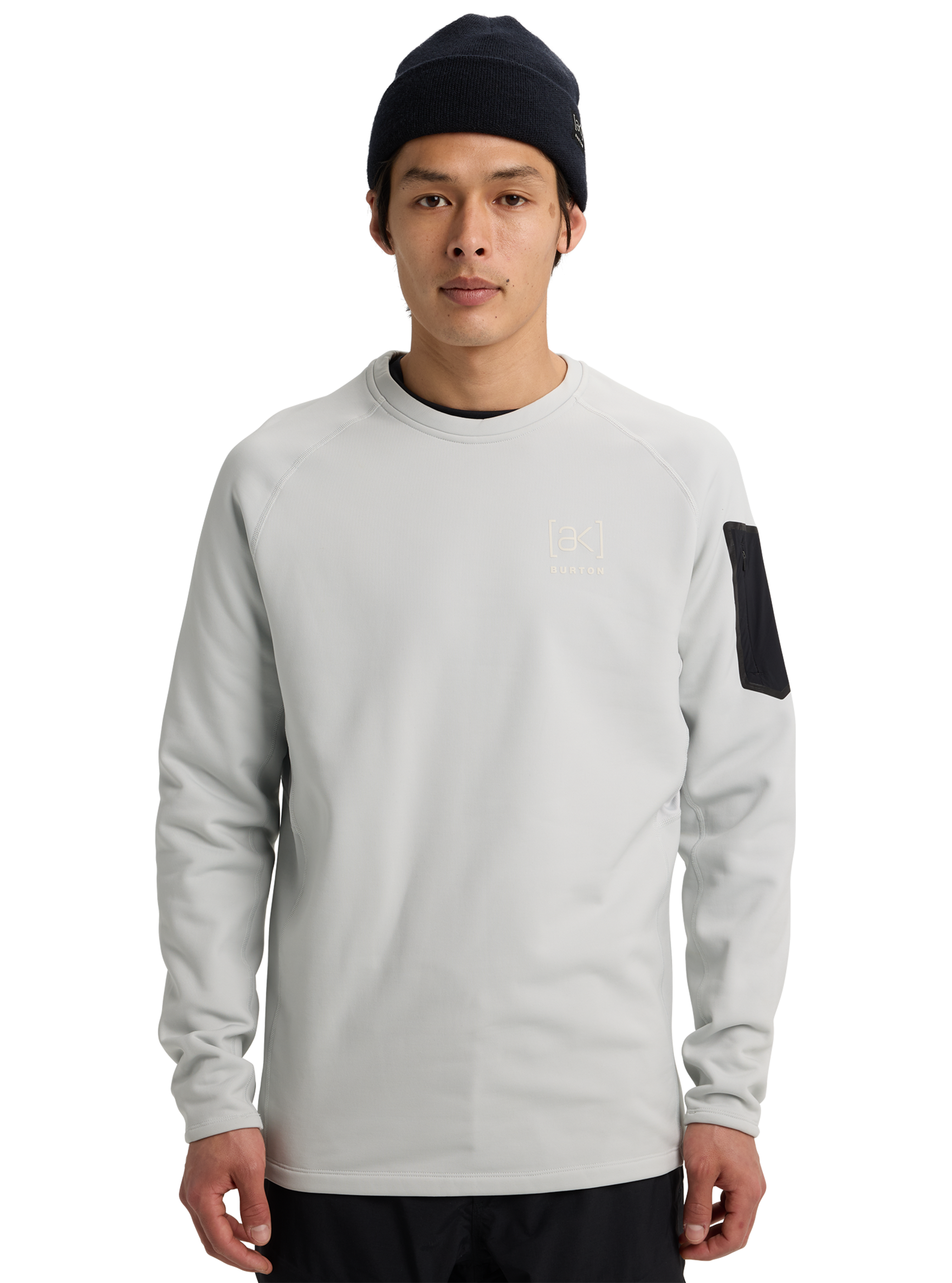 Product image of Men's Burton [ak] Baker Stretch Crewneck Fleece[Variant:Gray Cloud]