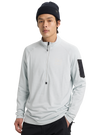 Product image of Men's Burton [ak] Helium Grid Fleece Half-Zip (Sample)[Variant:Gray Cloud]