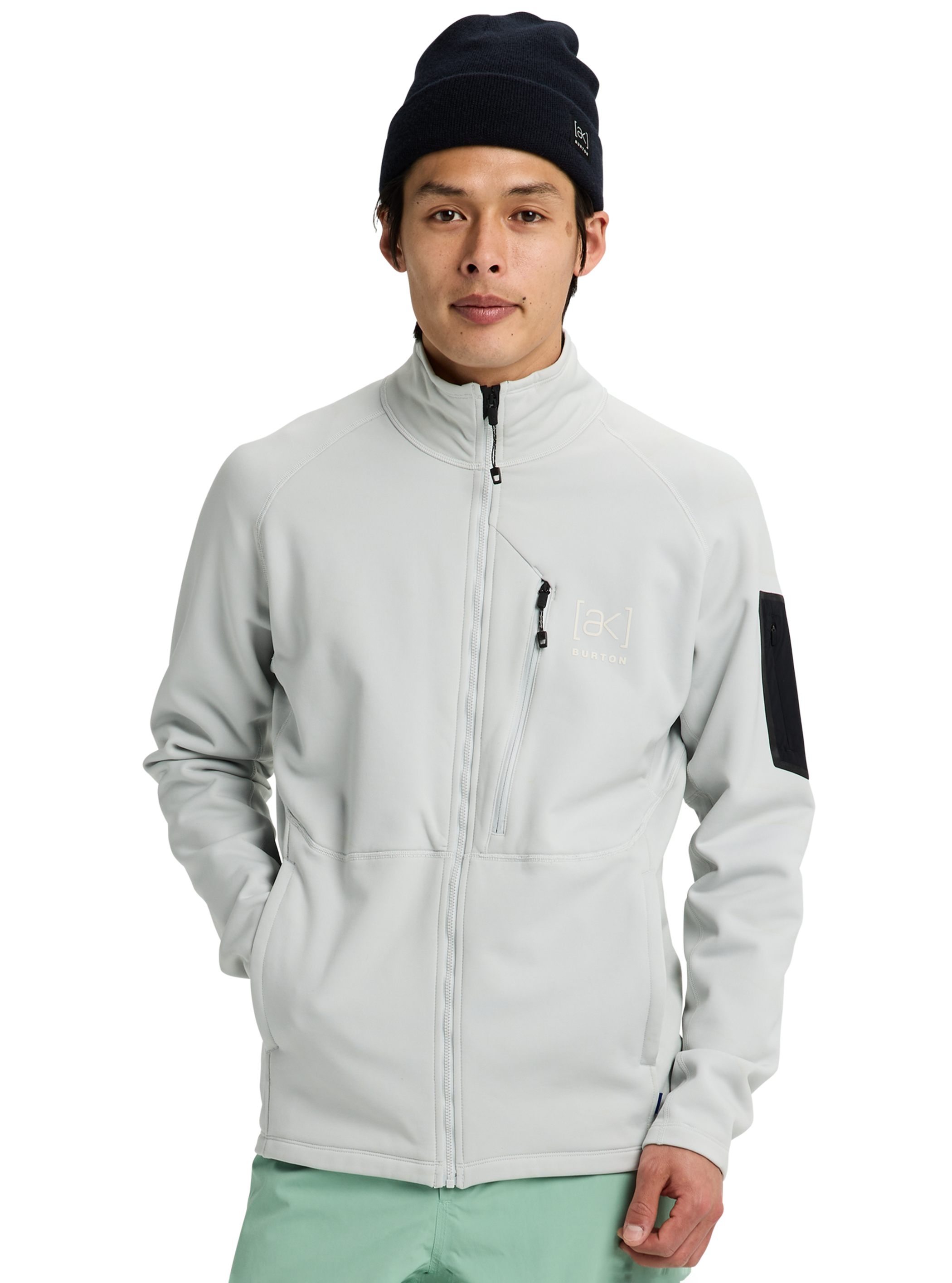 Product image of Men's Burton [ak] Baker Stretch Full-Zip Fleece[Variant:Gray Cloud]
