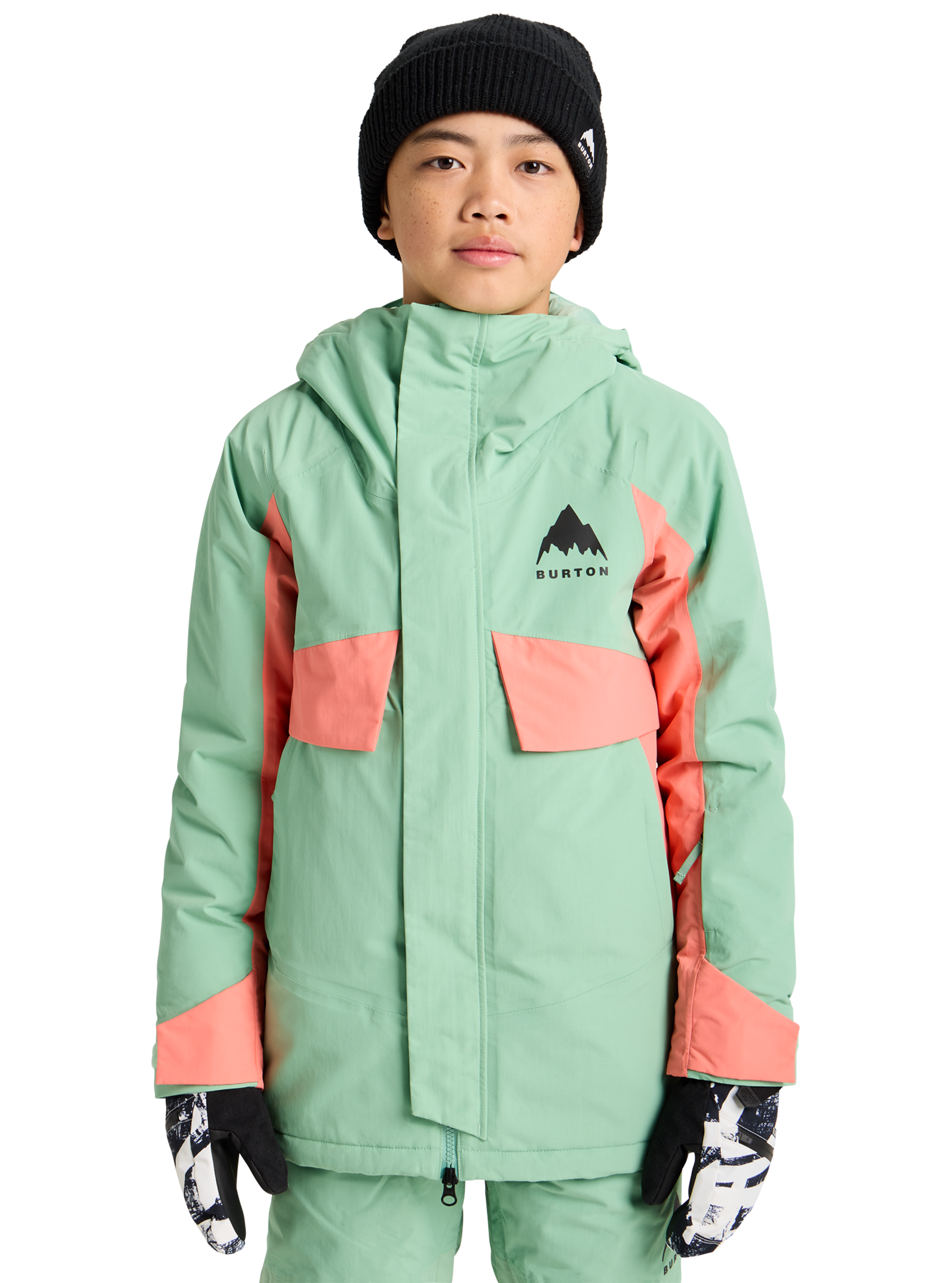 Product image of Kids' Burton Ascutney 2L Jacket[Variant:Soft Sage / Peach Echo]