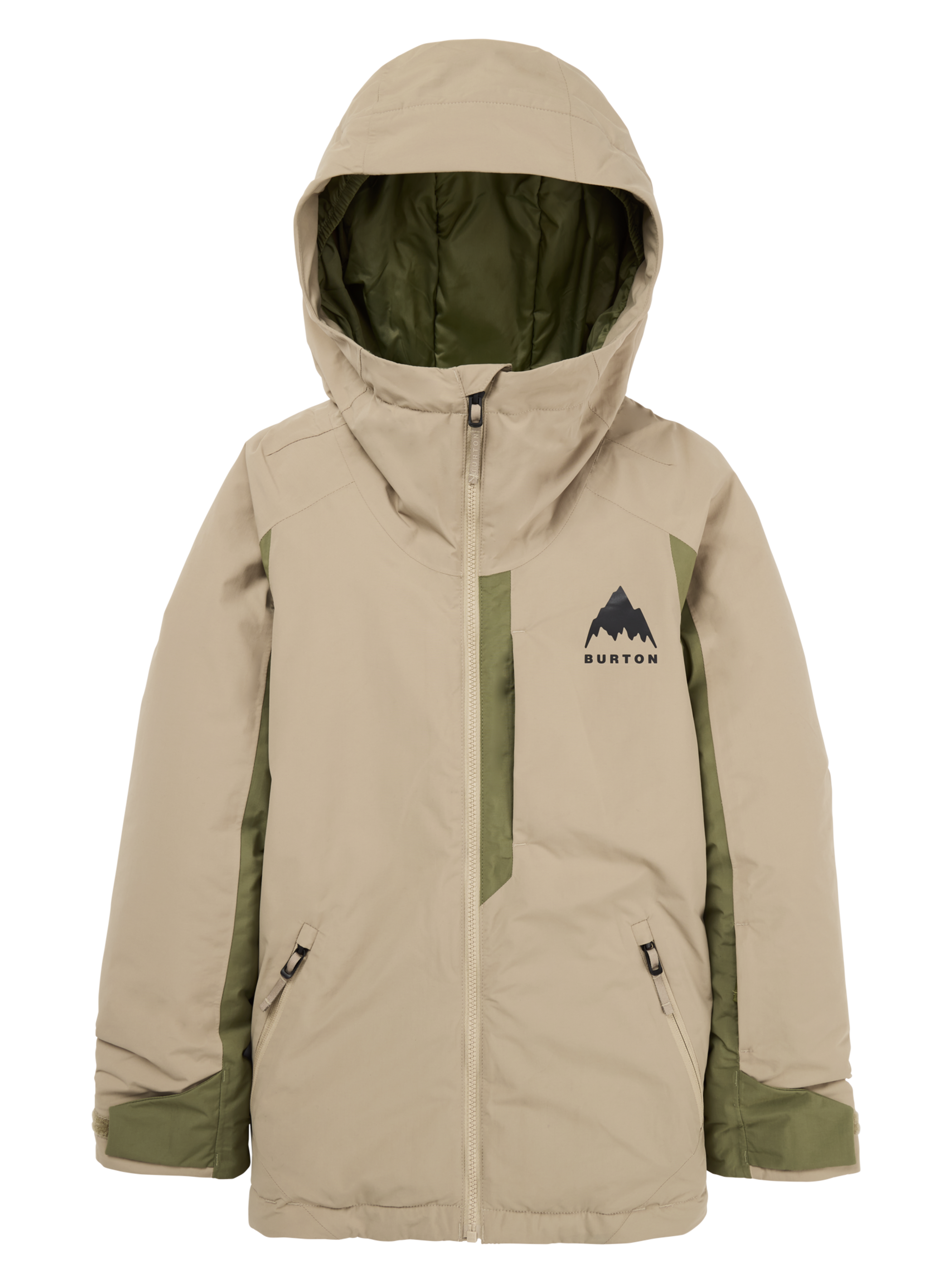 Product image of Kids' Burton Hillslope Jacket (Sample)[Variant:Summit Taupe / Forest Moss]