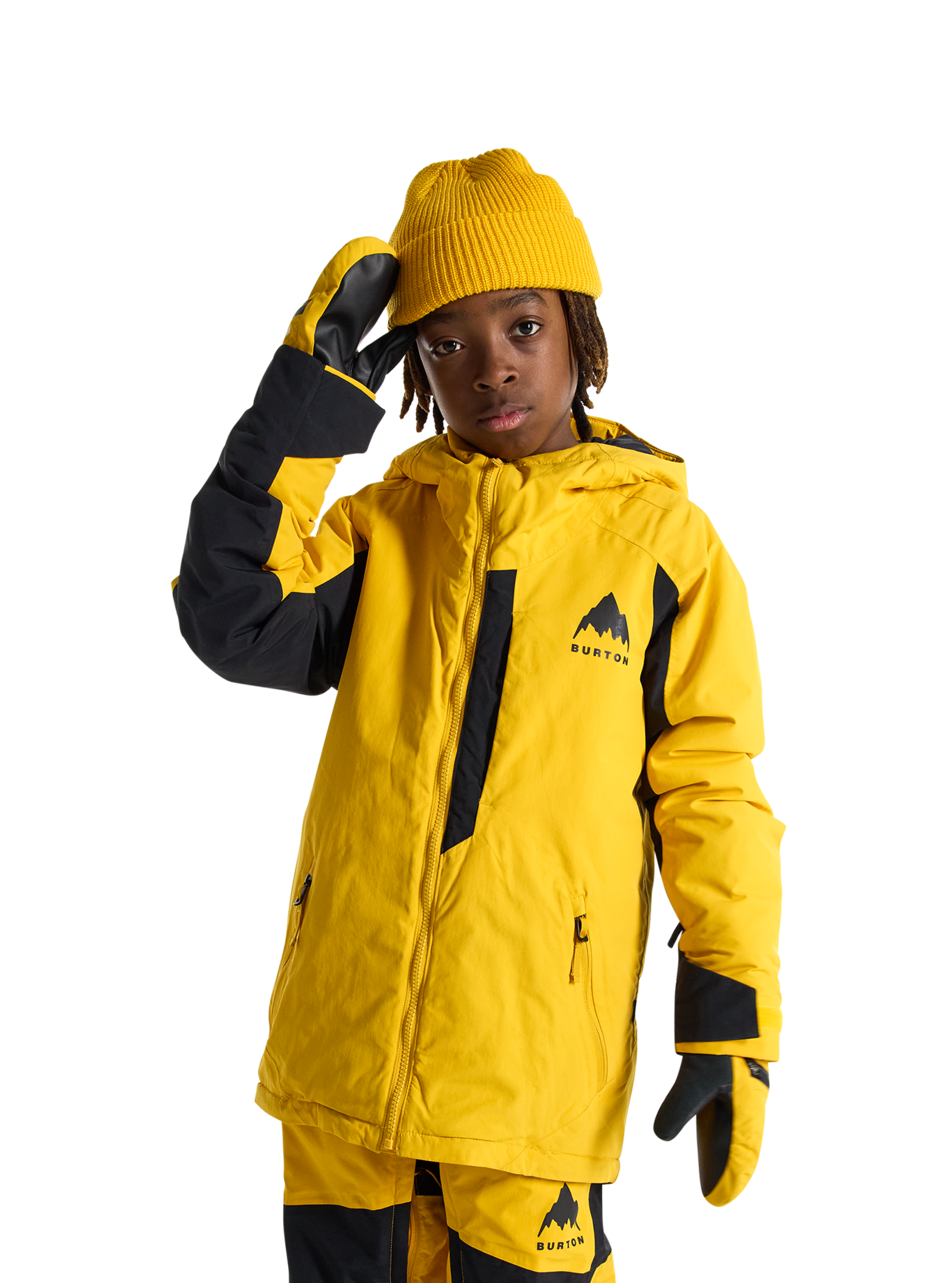 Product image of Kids' Burton Hillslope Jacket[Variant:Goldenrod / True Black]