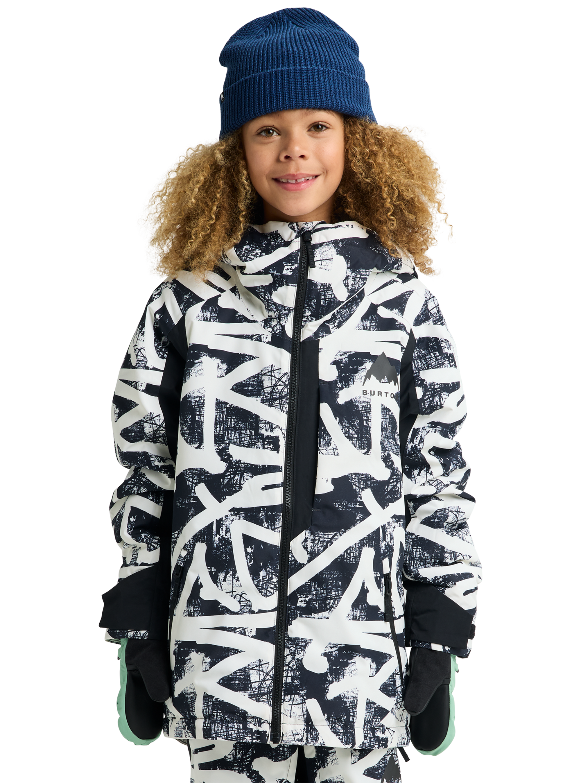 Product image of Kids' Burton Hillslope Jacket[Variant:City Streets / True Black]