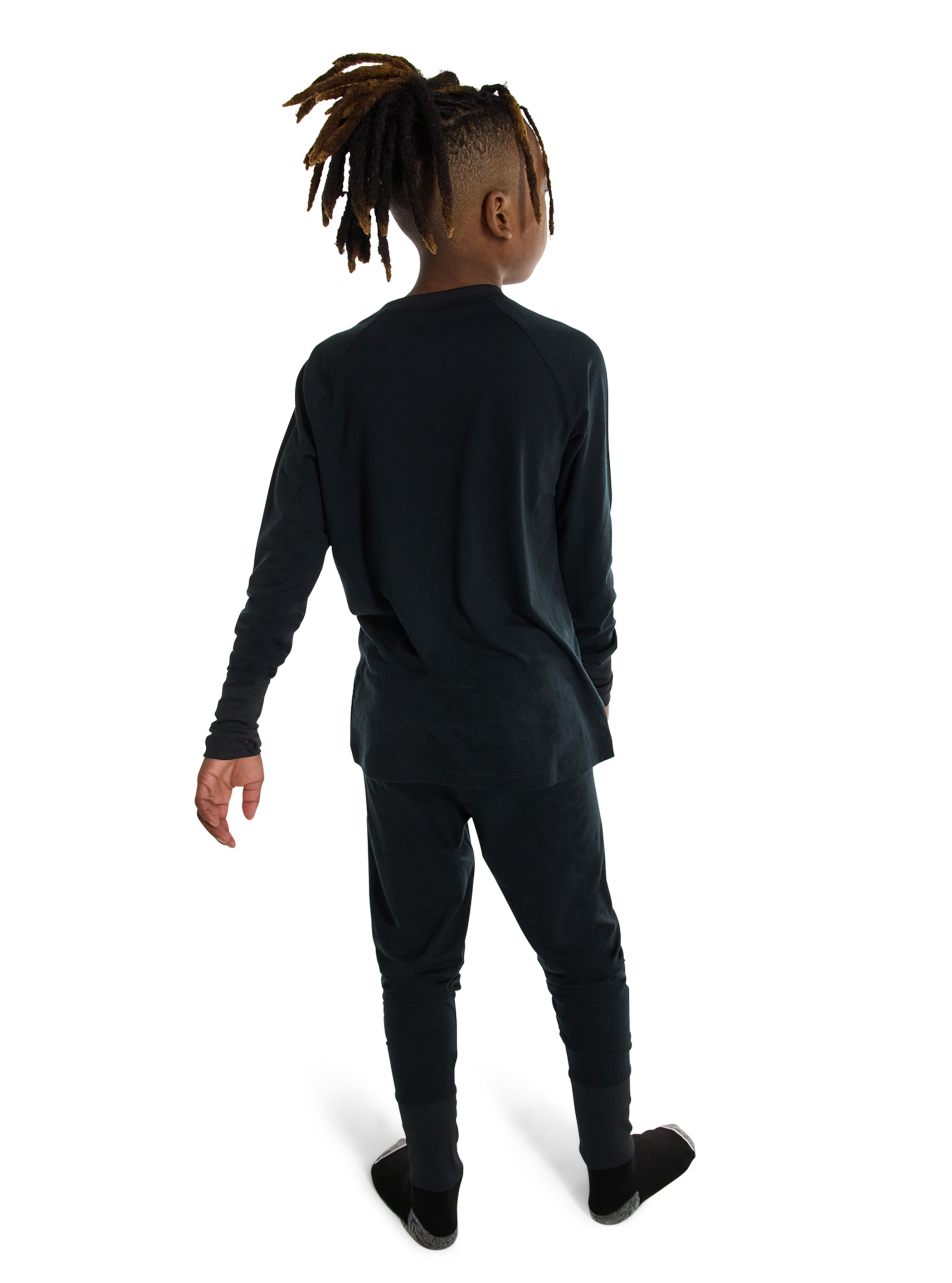Product image of Kids' & Toddlers' Burton Merino Wool Base Layer Set[Variant:True Black]