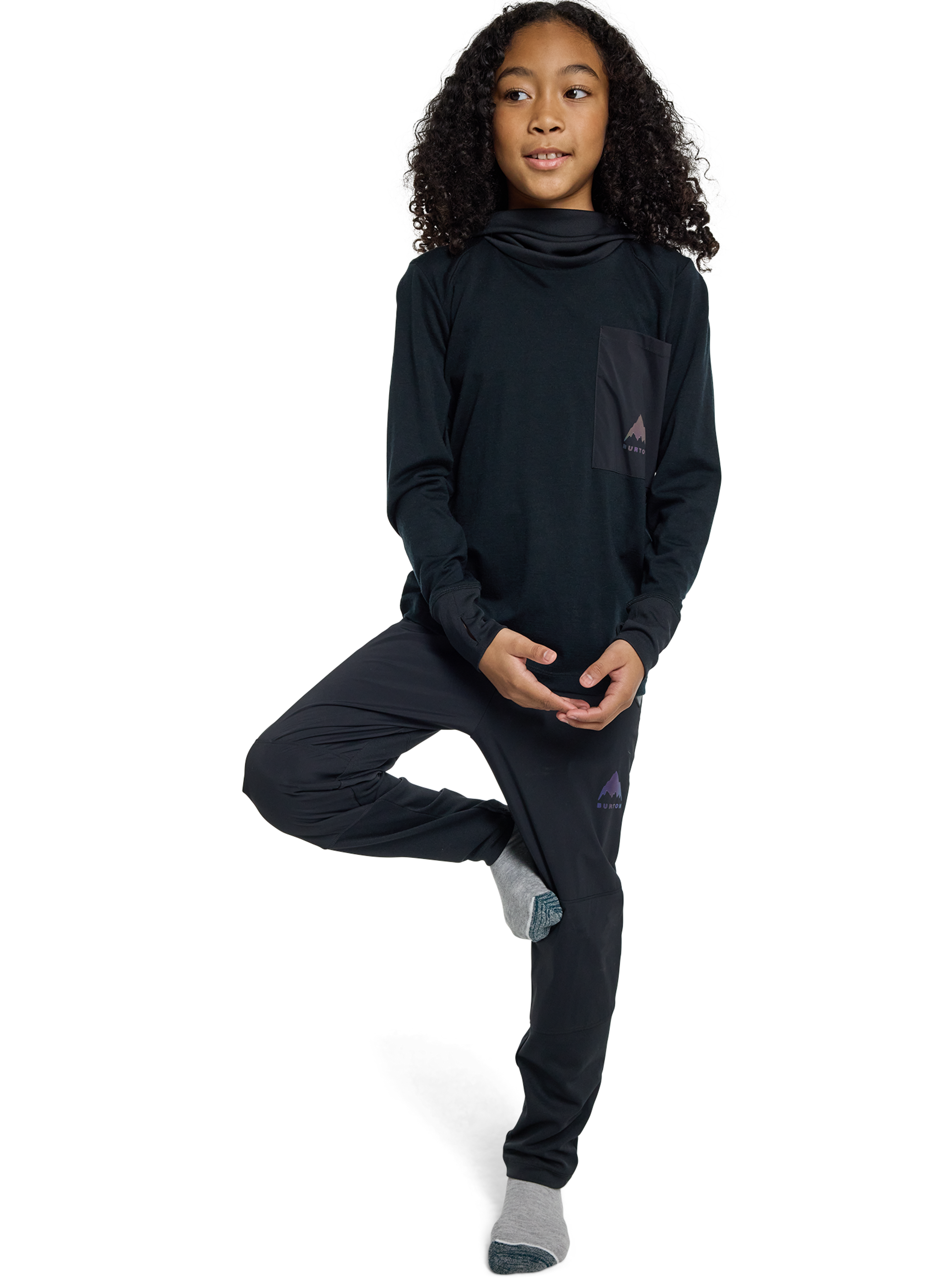 Product image of Kids' Burton Outbeam Merino Wool Set[Variant:True Black]