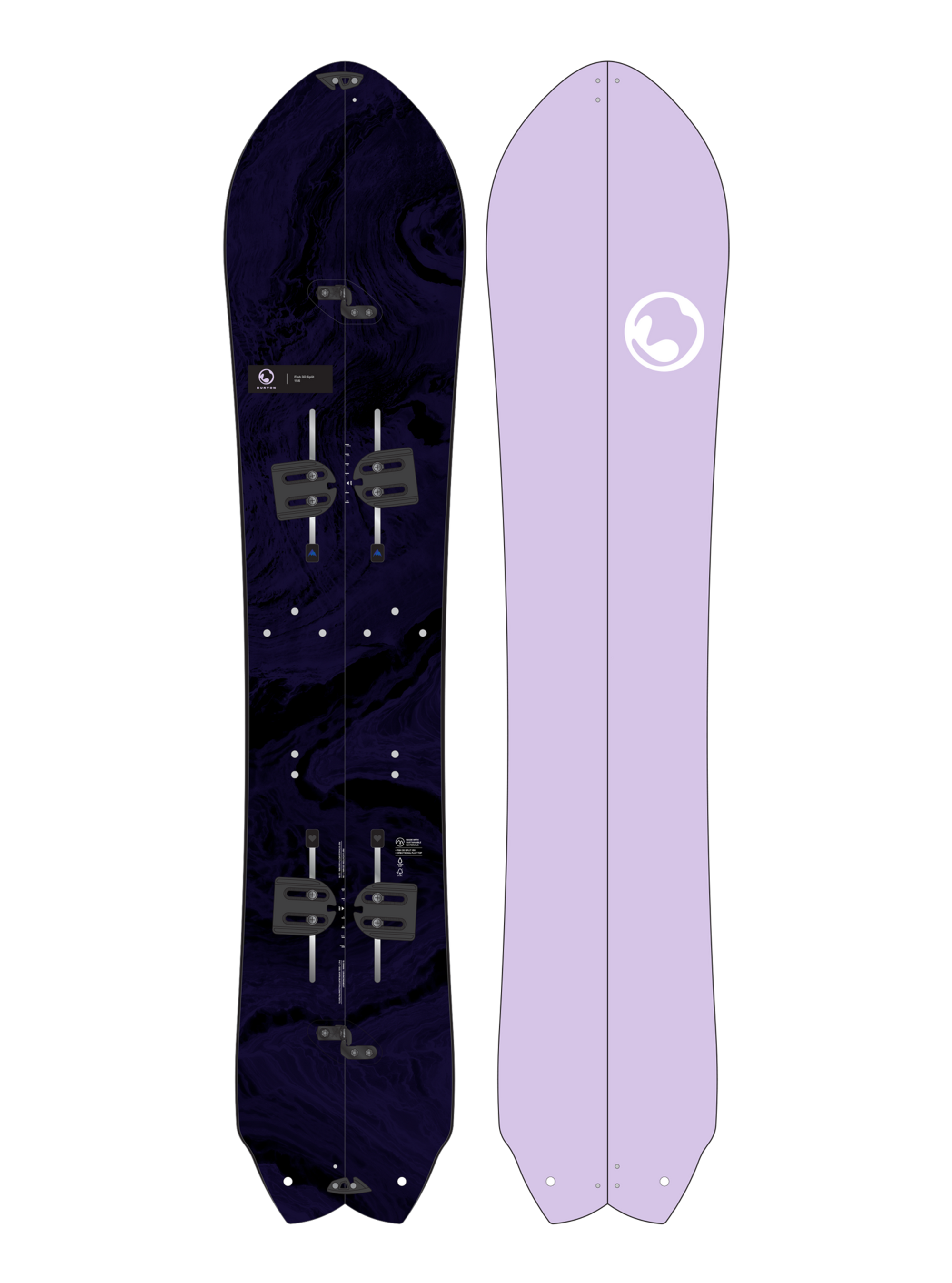 Product image of Burton 3D Fish Directional Flat Top Splitboard[Variant:Graphic]