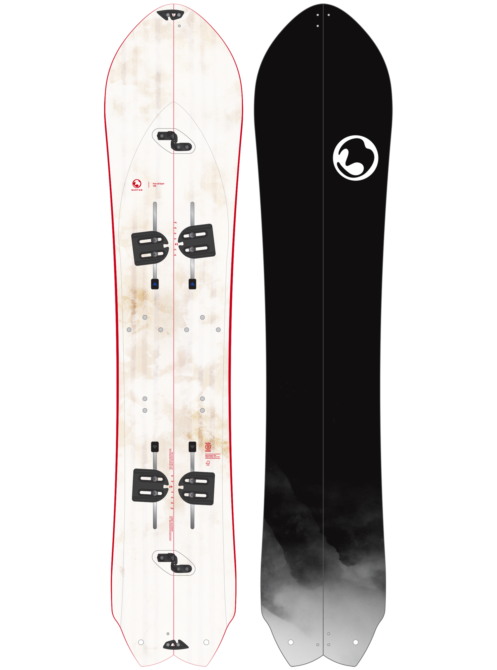 Burton 3D フィッシュ Flat Top スプリットボード