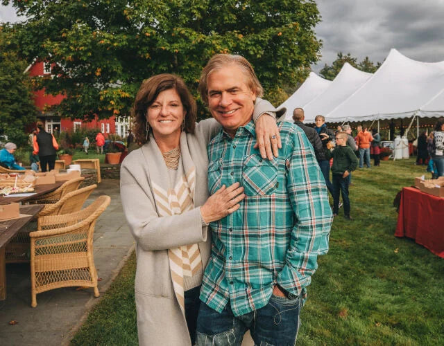 Jake and Donna Carpenter hosting a company party at their home in Stowe, VT
