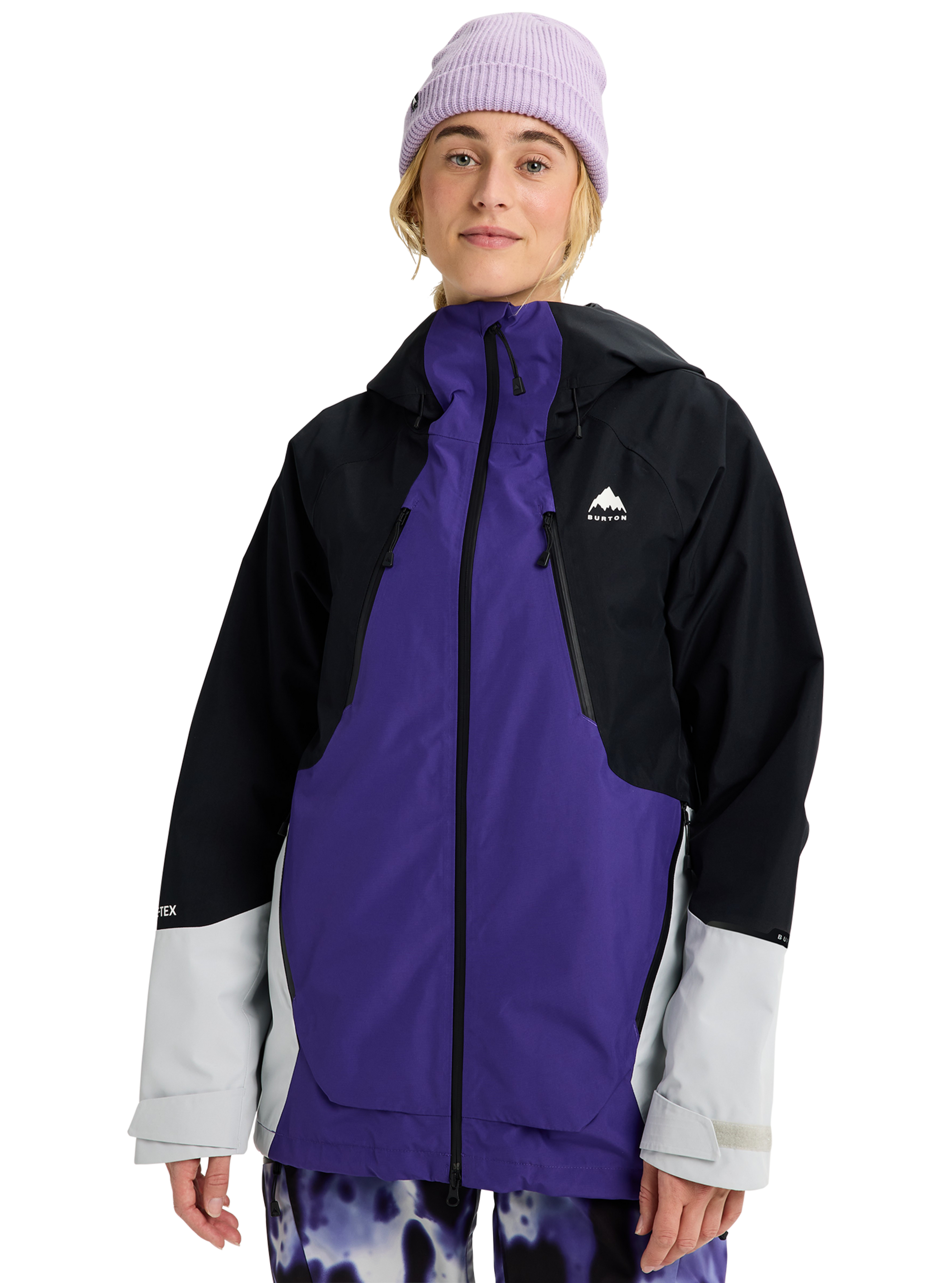 Product image of Women's Burton Reserve GORE-TEX 2L Jacket (Sample)[Variant:Prism Violet / True Black / Gray Cloud]