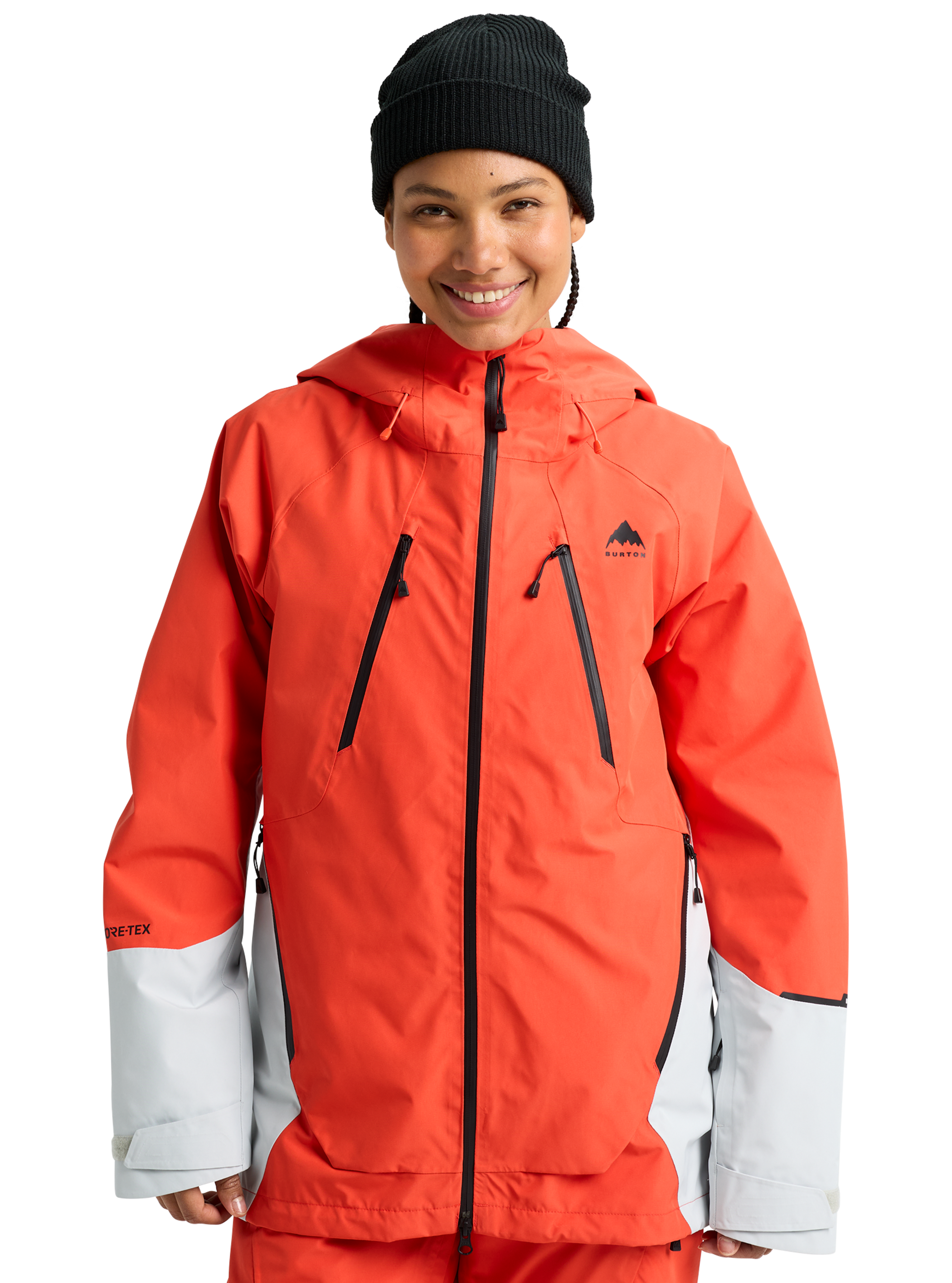 Product image of Women's Burton Reserve GORE-TEX 2L Jacket[Variant:Fiesta Red / Gray Cloud]