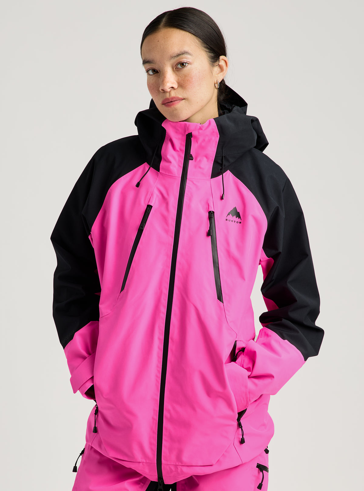 Product image of Women's Burton Reserve GORE-TEX 2L Jacket[Variant:True Black / Shockwave Pink]
