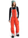 Product image of Women's Burton Reserve GORE-TEX 2L Bib Pants[Variant:Fiesta Red / Gray Cloud]