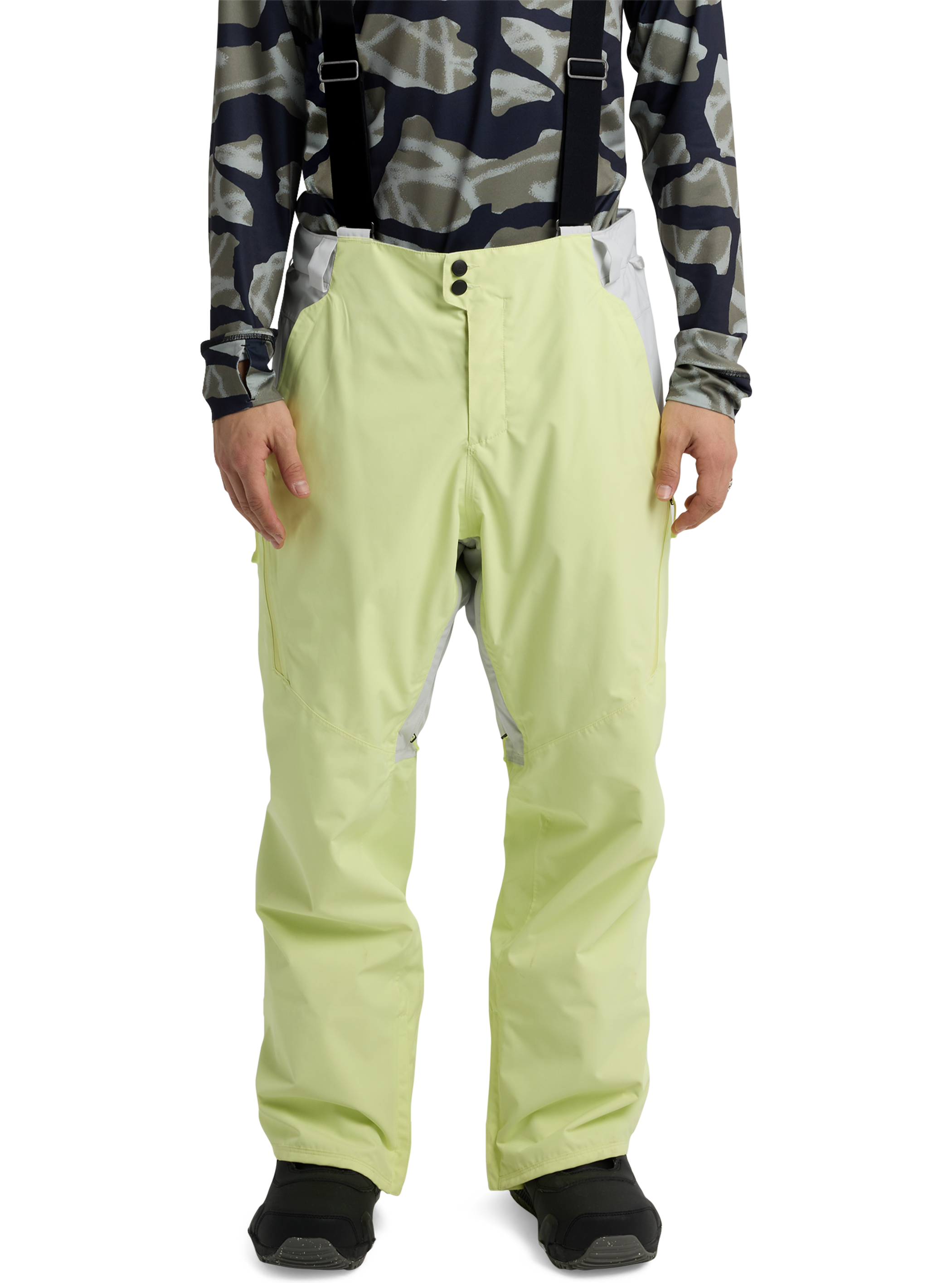 Product image of Men's Burton Reserve 2L 3-In-1 Pants[Variant:Glow Yellow Green / Gray Cloud]