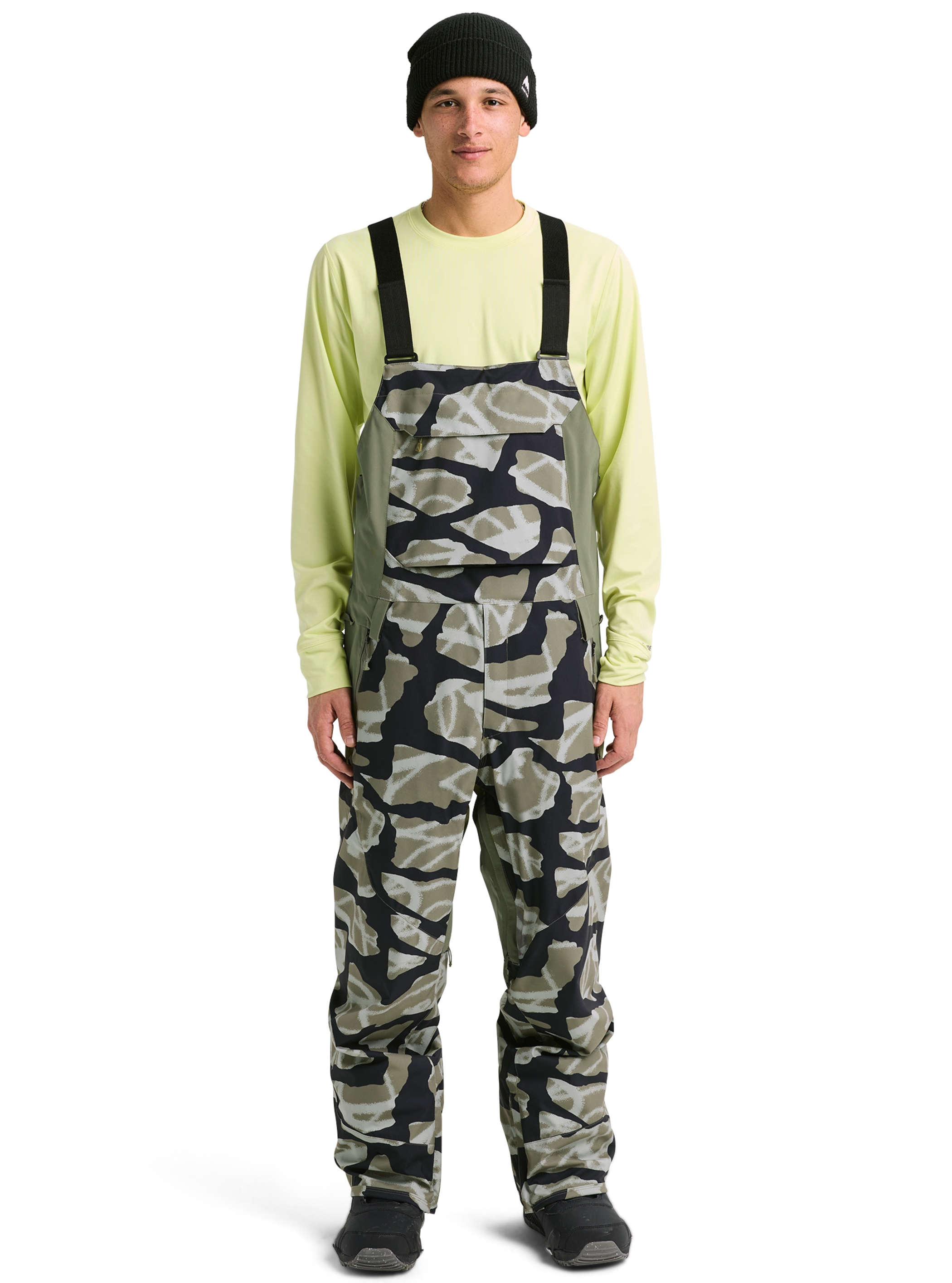 Product image of Men's Burton Reserve 2L Bib Pants[Variant:Graffiti Camo / Forest Moss]