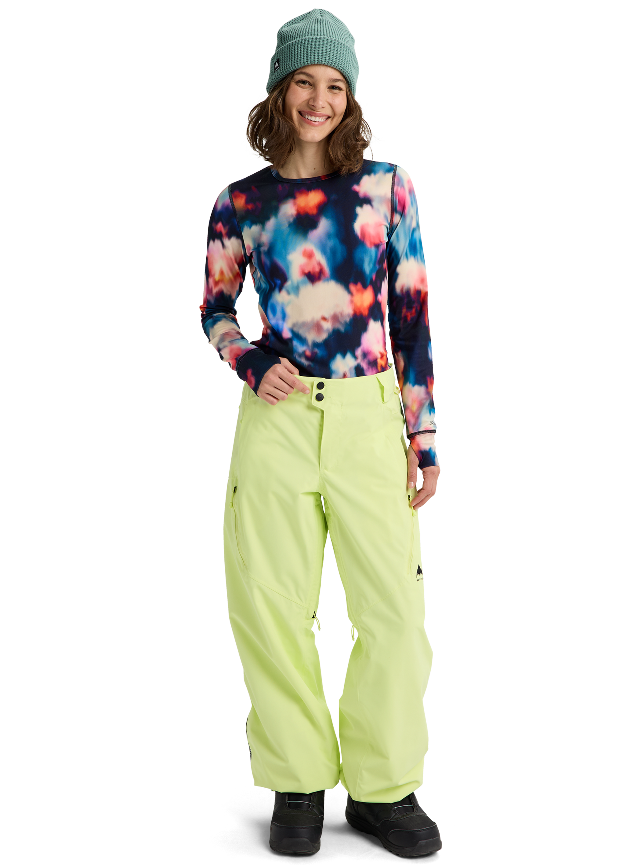 Product image of Women's Burton Reserve 2L Relaxed Pants[Variant:Glow Yellow Green]