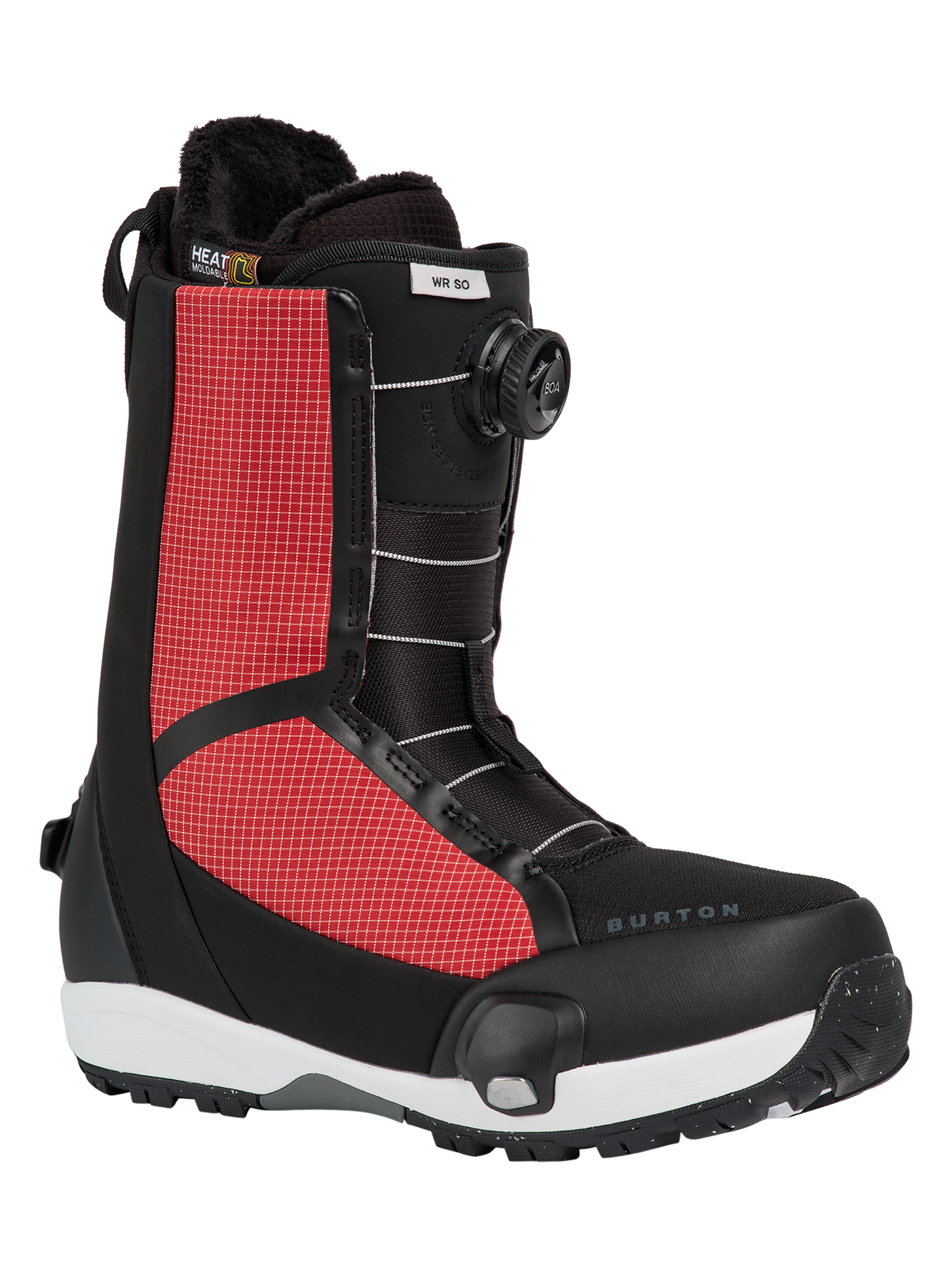 Product image of Men's Burton Waverange Step On® Snowboard Boots[Variant:Geranium Red Grid / Black]