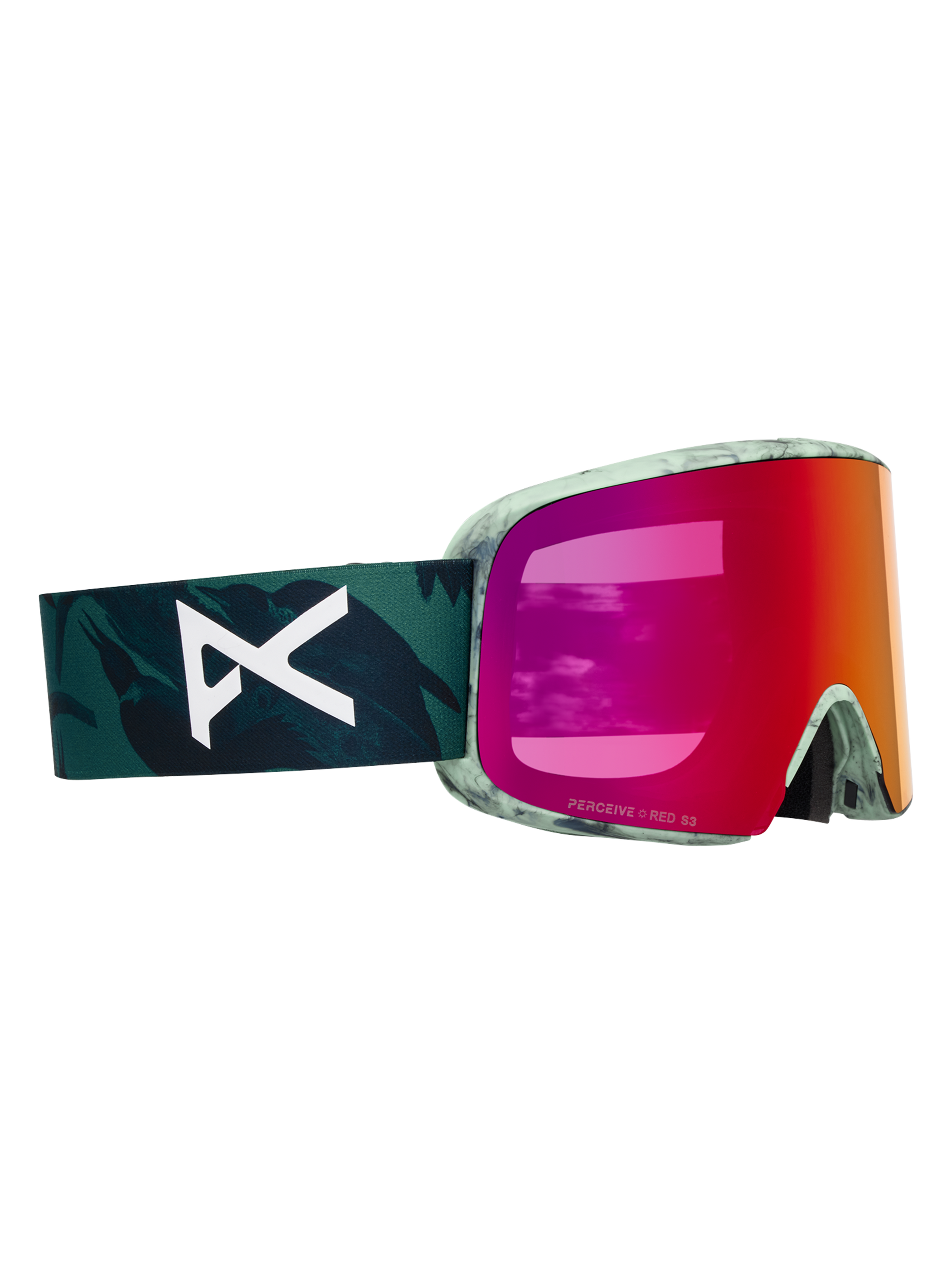 Product image of Anon M6 Goggles[Variant:Frame: Family Tree, Lens: Perceive Sunny Red (14% / S3), Spare Lens: Perceive Cloudy Burst (59% / S1)]