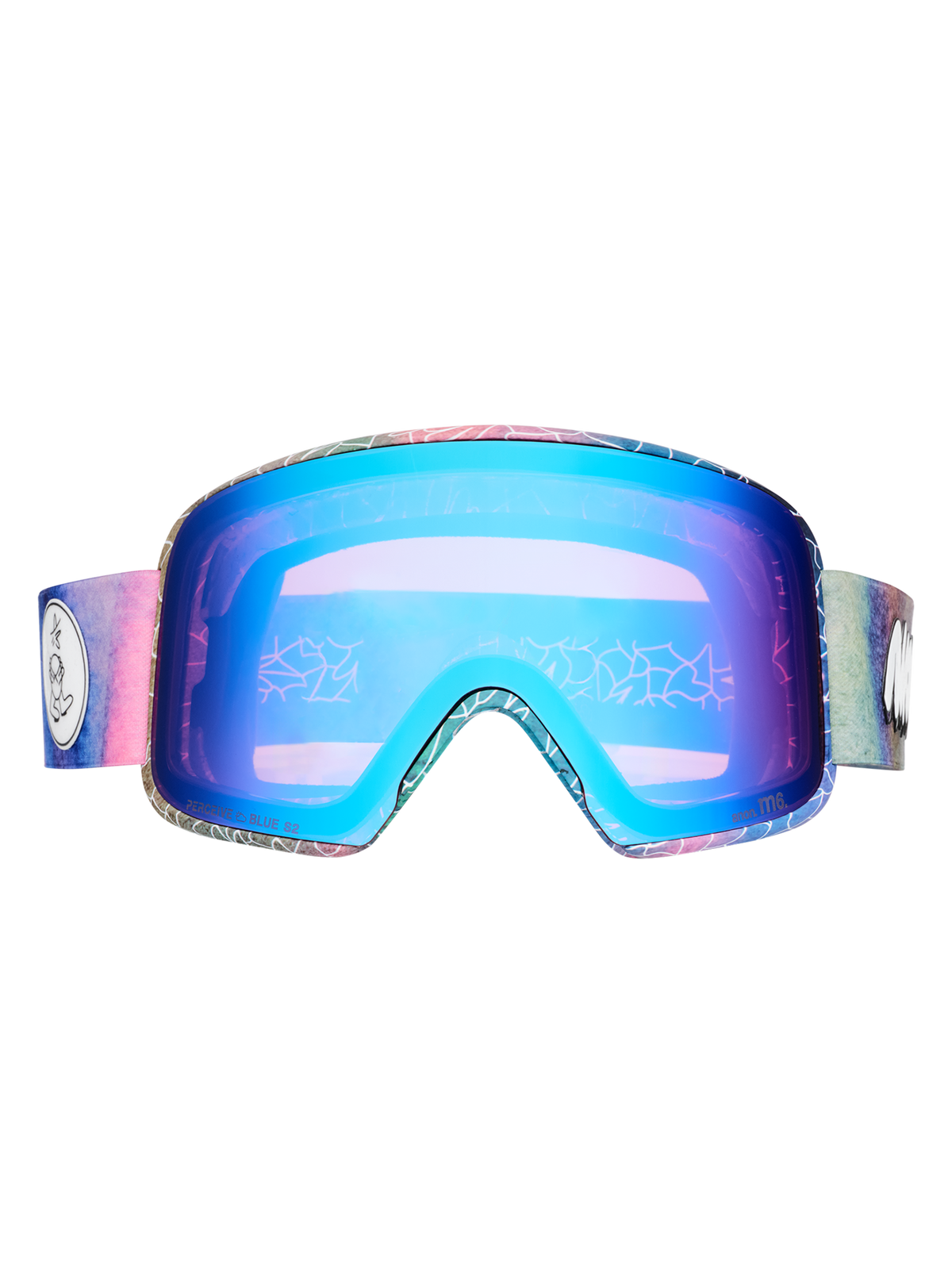 Product image of Anon M6 Goggles + Bonus Lens + MFI® Face Mask[Variant:Frame: LB Watercolor, Lens: Perceive Variable Blue (21% / S2), Spare Lens: Perceive Cloudy Pink (53% / S1)]