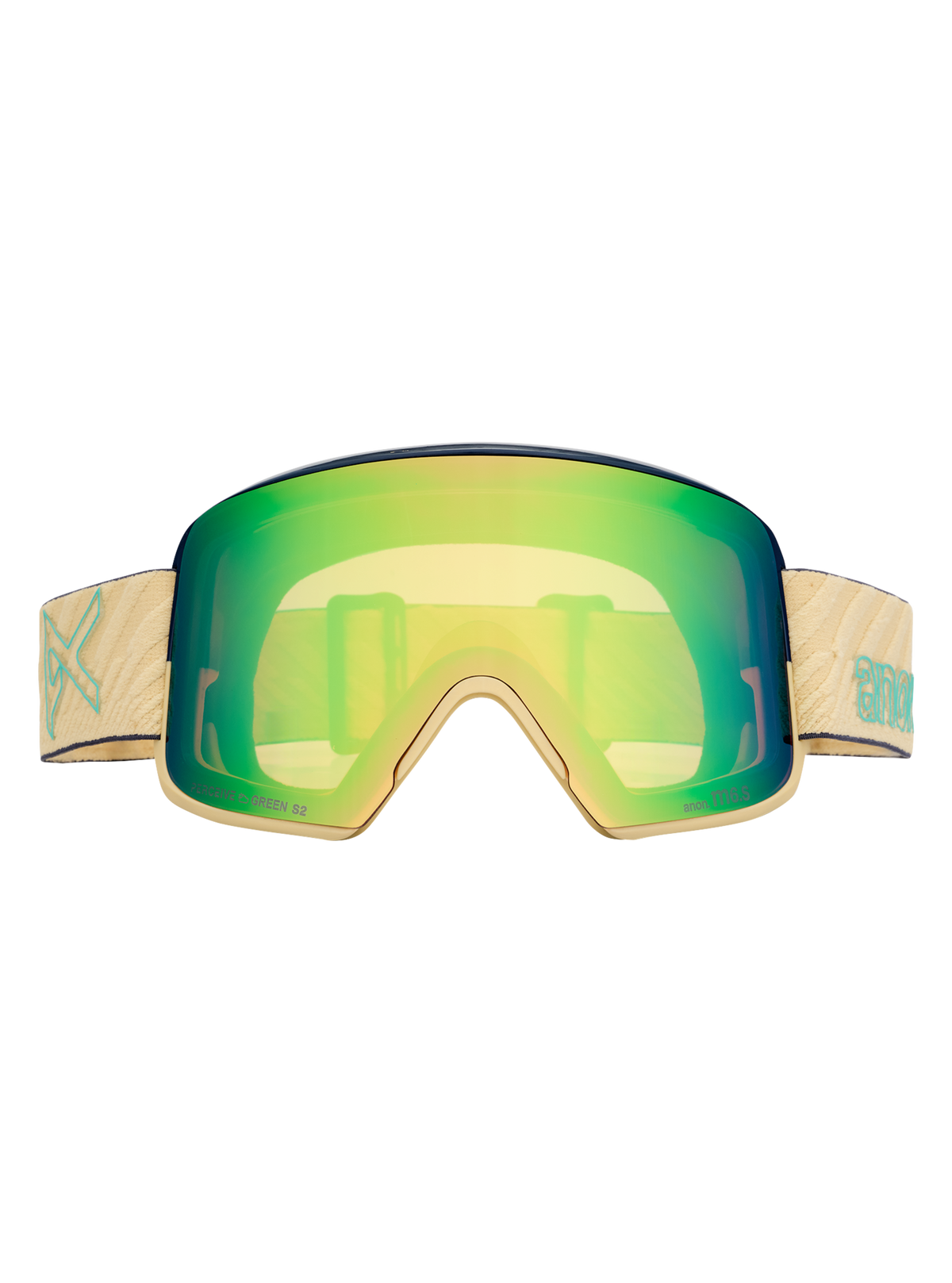 Product image of Anon M6S Goggles + Bonus Lens + MFI® Face Mask[Variant:Frame: Beechwood, Lens: Perceive Variable Green (22% / S2), Spare Lens: Perceive Cloudy Pink (53% / S1)]