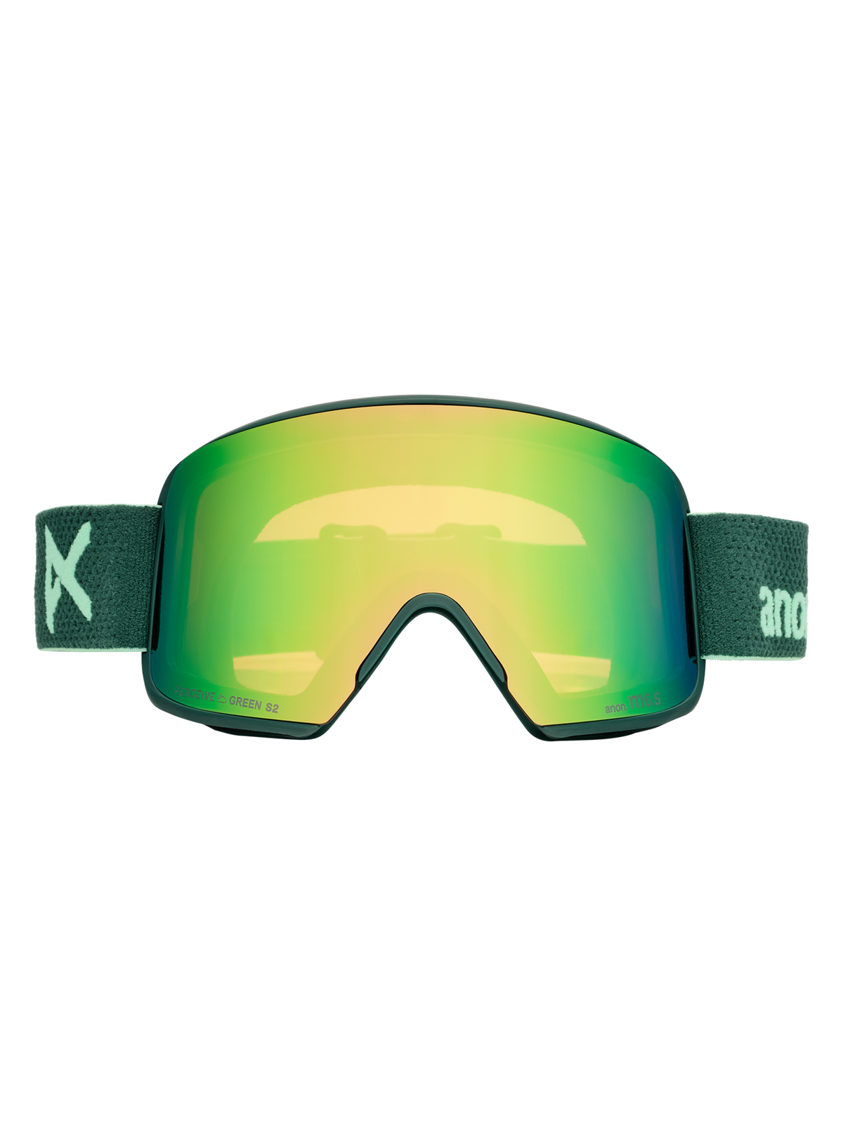 Product image of Anon M6S Goggles + Bonus Lens + MFI® Face Mask[Variant:Frame: Brunswick Green, Lens: Perceive Variable Green (22% / S2), Spare Lens: Perceive Cloudy Pink (53% / S1)]