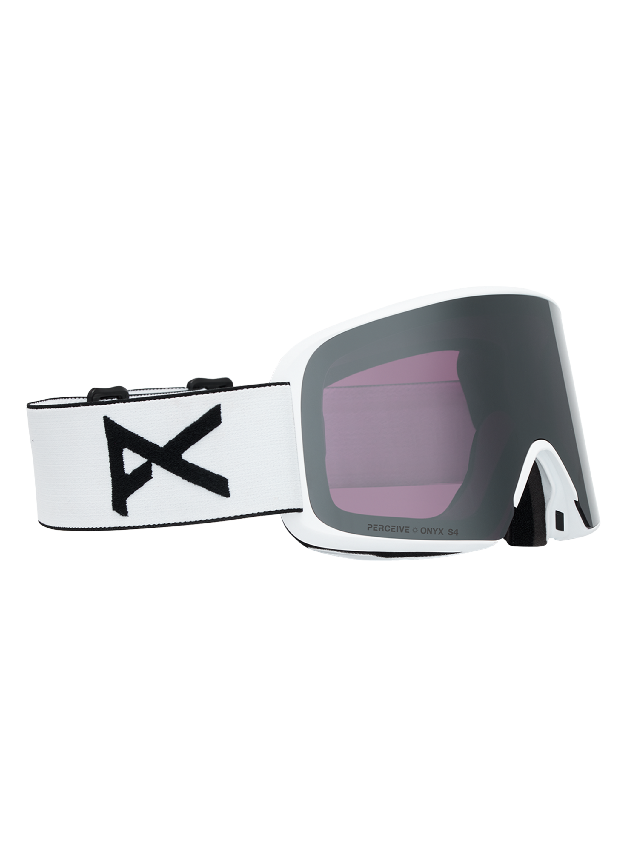 Product image of Anon M6S Goggles[Variant:Frame: White, Lens: Perceive Sunny Onyx (6% / S4), Spare Lens: Perceive Variable Violet (34% / S2)]
