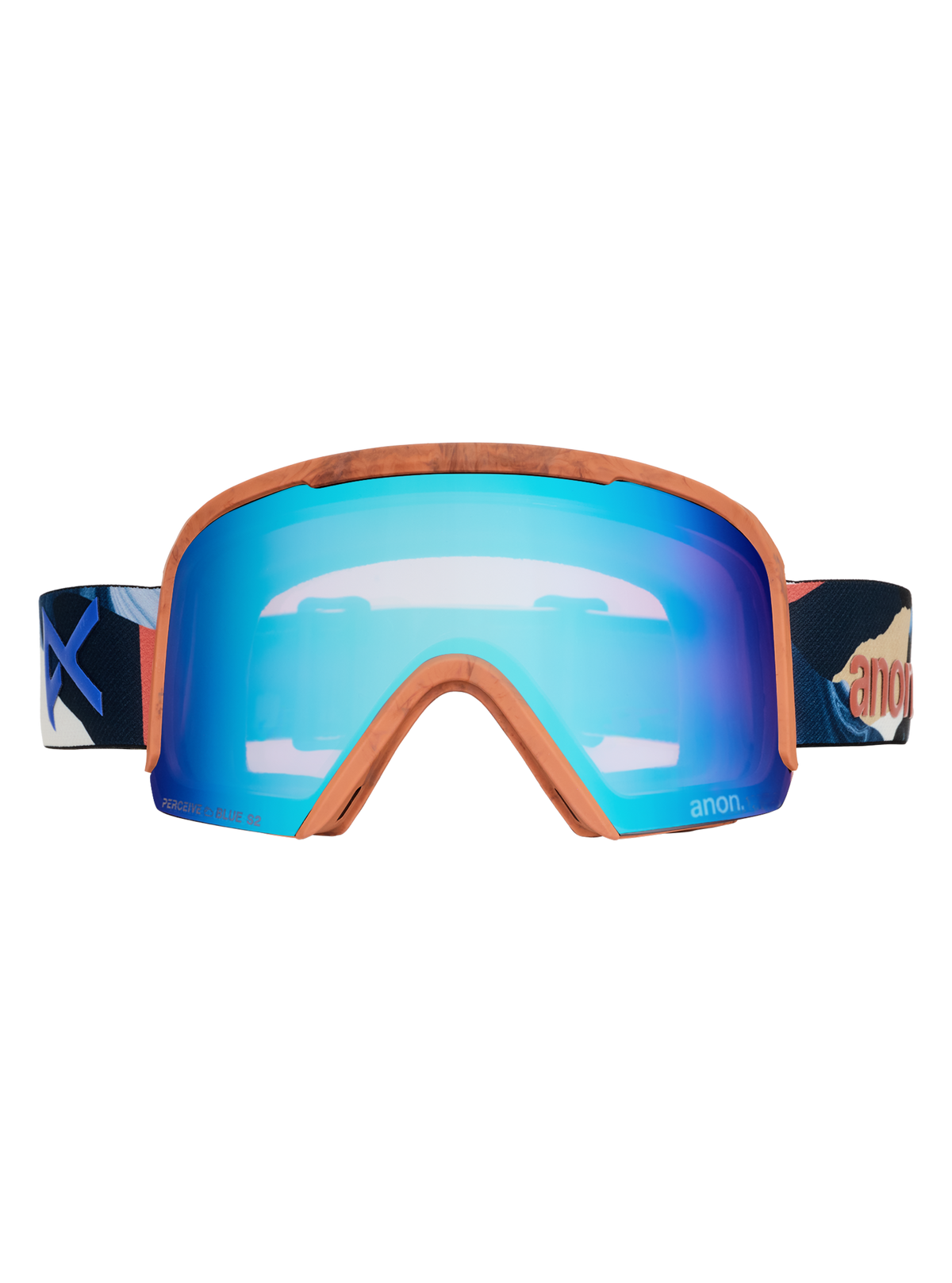 Product image of Anon Nesa S Goggles + Bonus Lens + MFI® Face Mask[Variant:Frame: Marble Collage, Lens: Perceive Variable Blue (21% / S2), Spare Lens: Perceive Cloudy Pink (53% / S1)]