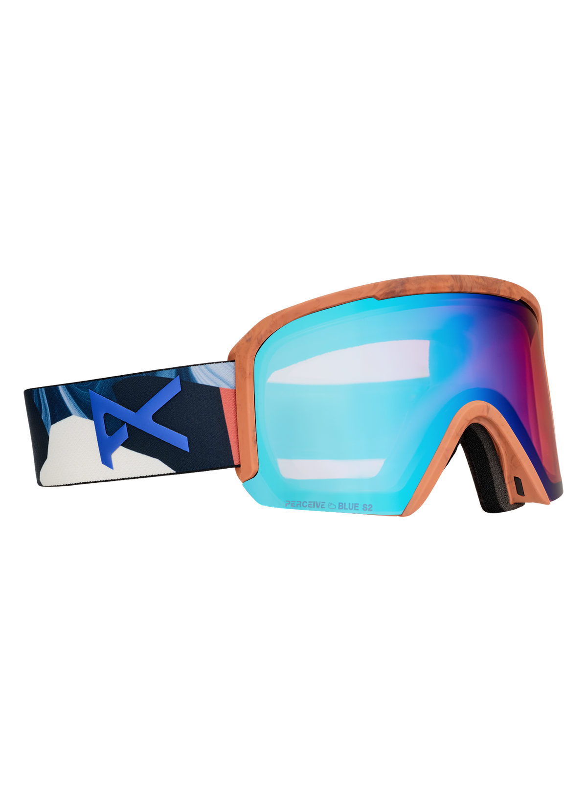 Product image of Anon Nesa S Goggles + Bonus Lens + MFI® Face Mask[Variant:Frame: Marble Collage, Lens: Perceive Variable Blue (21% / S2), Spare Lens: Perceive Cloudy Pink (53% / S1)]