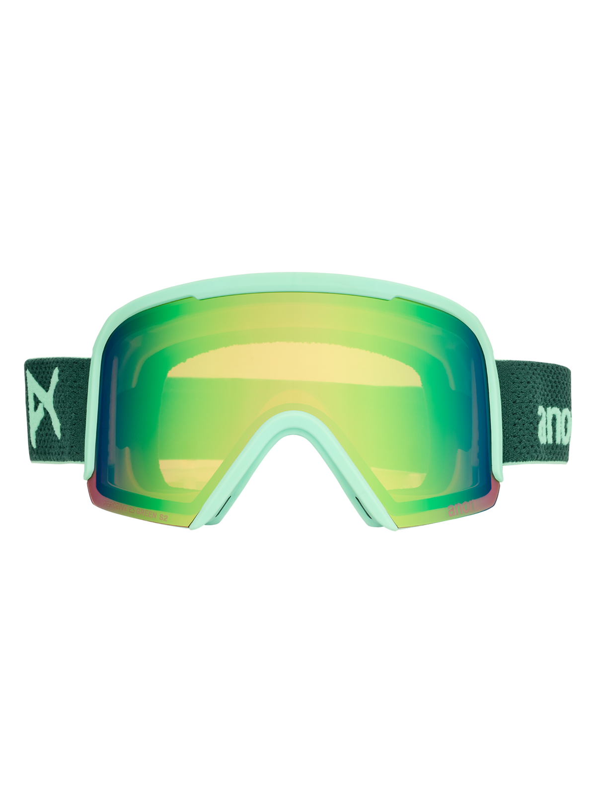 Product image of Anon Nesa S Goggles + Bonus Lens + MFI® Face Mask[Variant:Frame: Brunswick Green, Lens: Perceive Variable Green (22% / S2), Spare Lens: Perceive Cloudy Pink (53% / S1)]