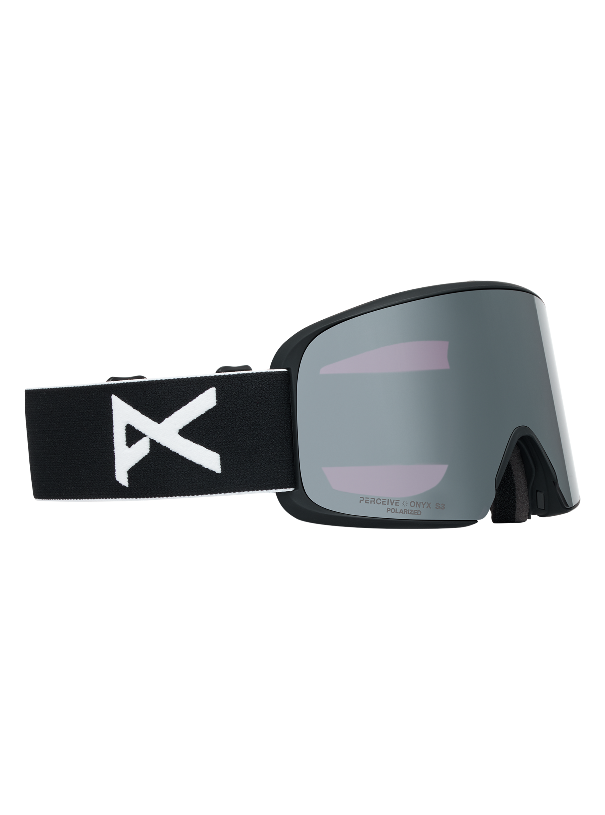 Product image of Anon M6 Goggles + Polarized Perceive Lens + MFI® Face Mask[Variant:Frame: Black, Lens: Perceive Sunny Polarized Onyx (10% / S3), Spare Lens: Perceive Variable Violet (34% / S2)]