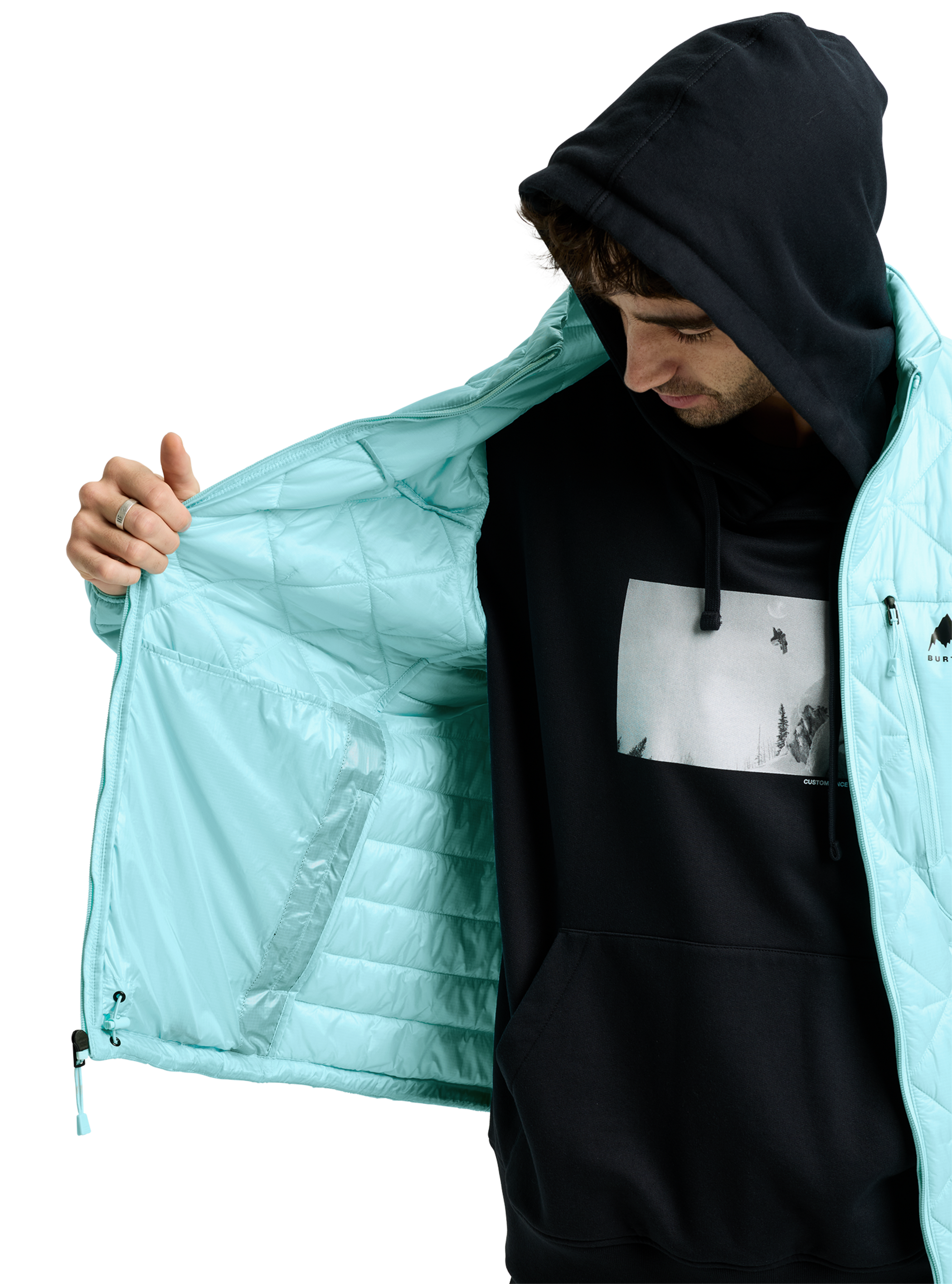 メンズ Burton リザーブ ミッドウェイト シンセティック パファージャケット